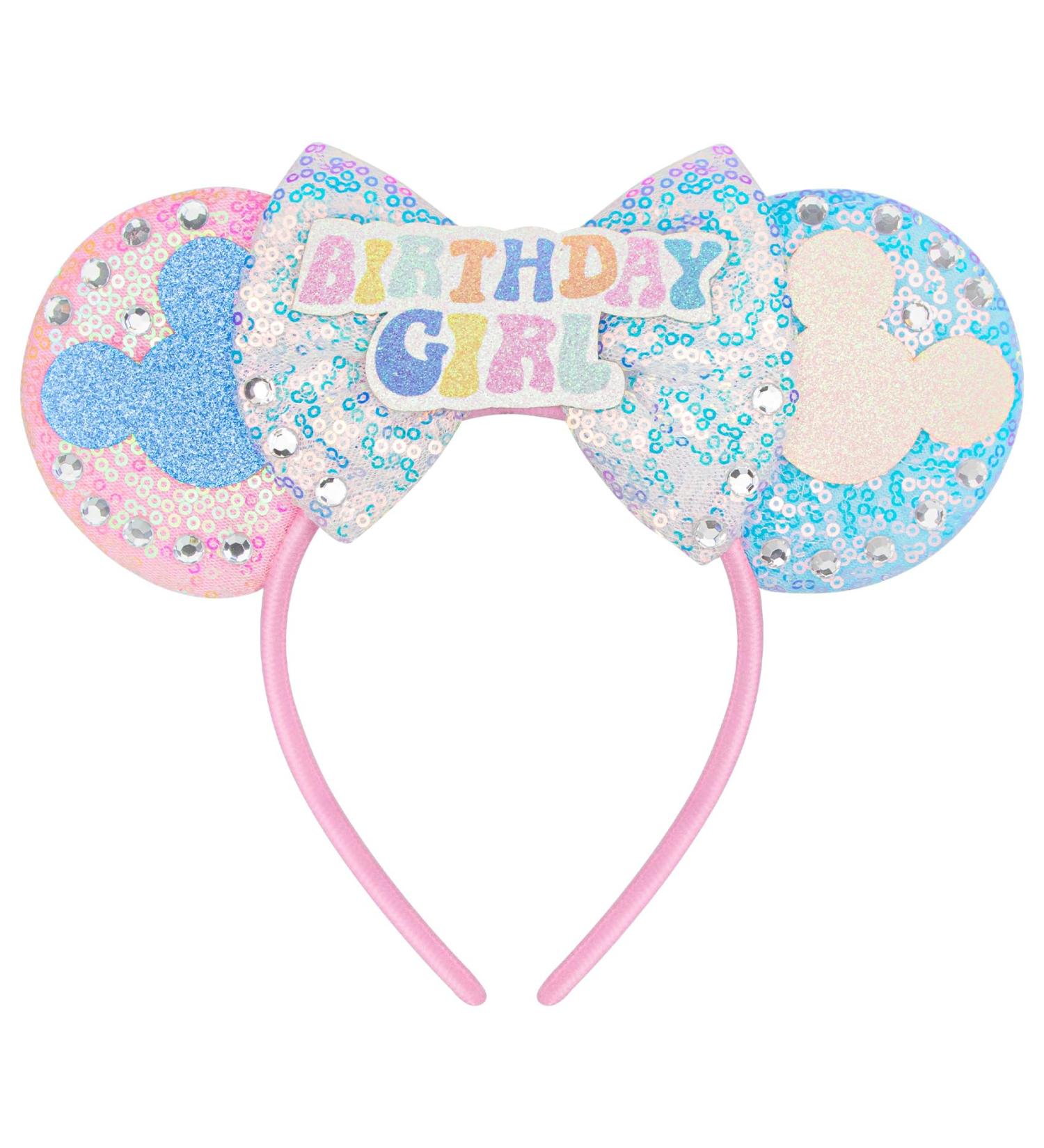 KHC-KHF Mouse Ears Headband Sequin Mouse Mick Ears Hair Clips Castle Monster Birthday Girl Mini Hair Bow Cosplay Costume Party Decorations Hair Accessories - Buy Online on GoSupps.com