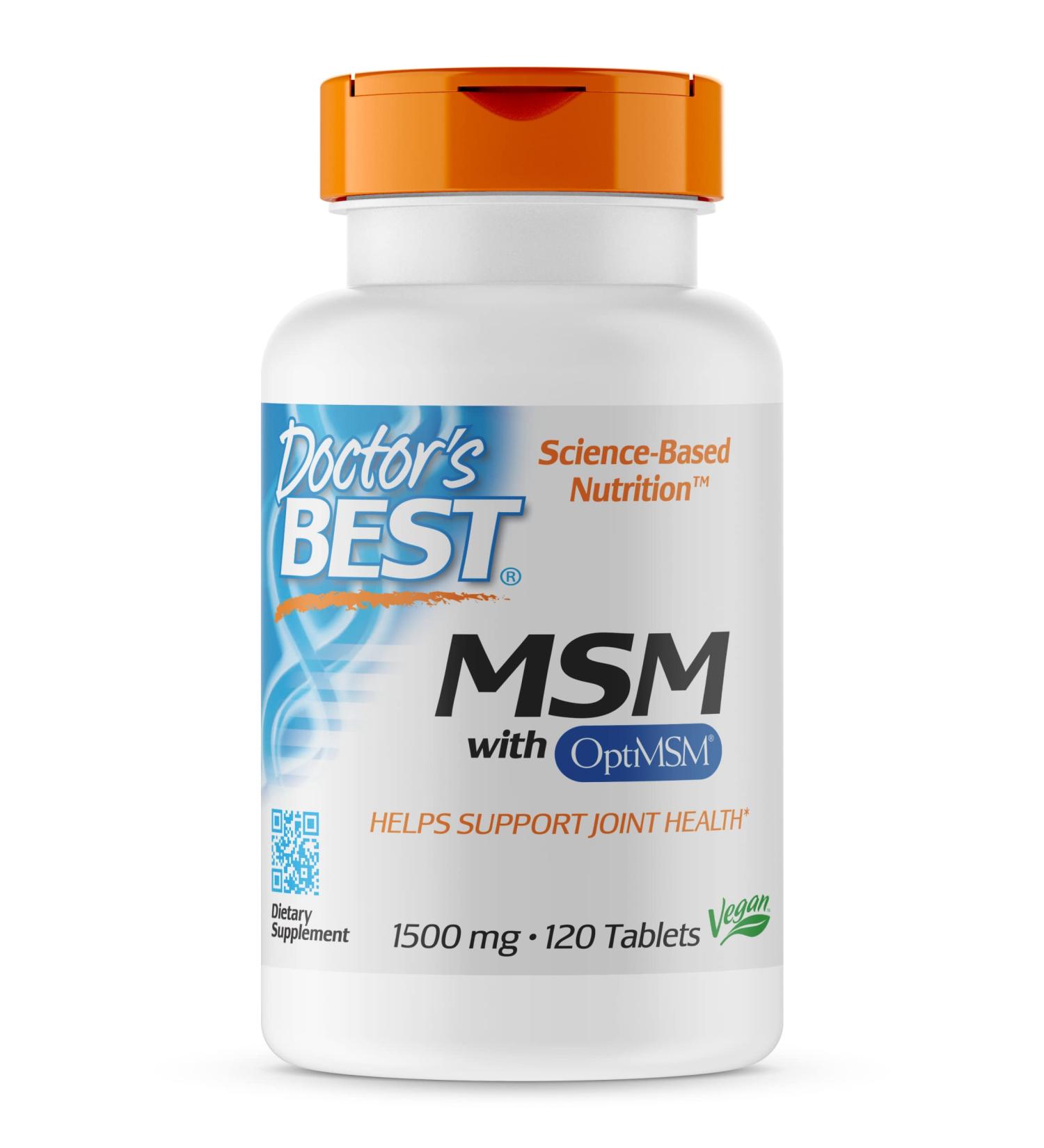 Buy Doctor's Best MSM 1500 mg - 120 Tablets | Top Quality Supplements for Joint Health | International Shipping Available - Buy Online on GoSupps.com