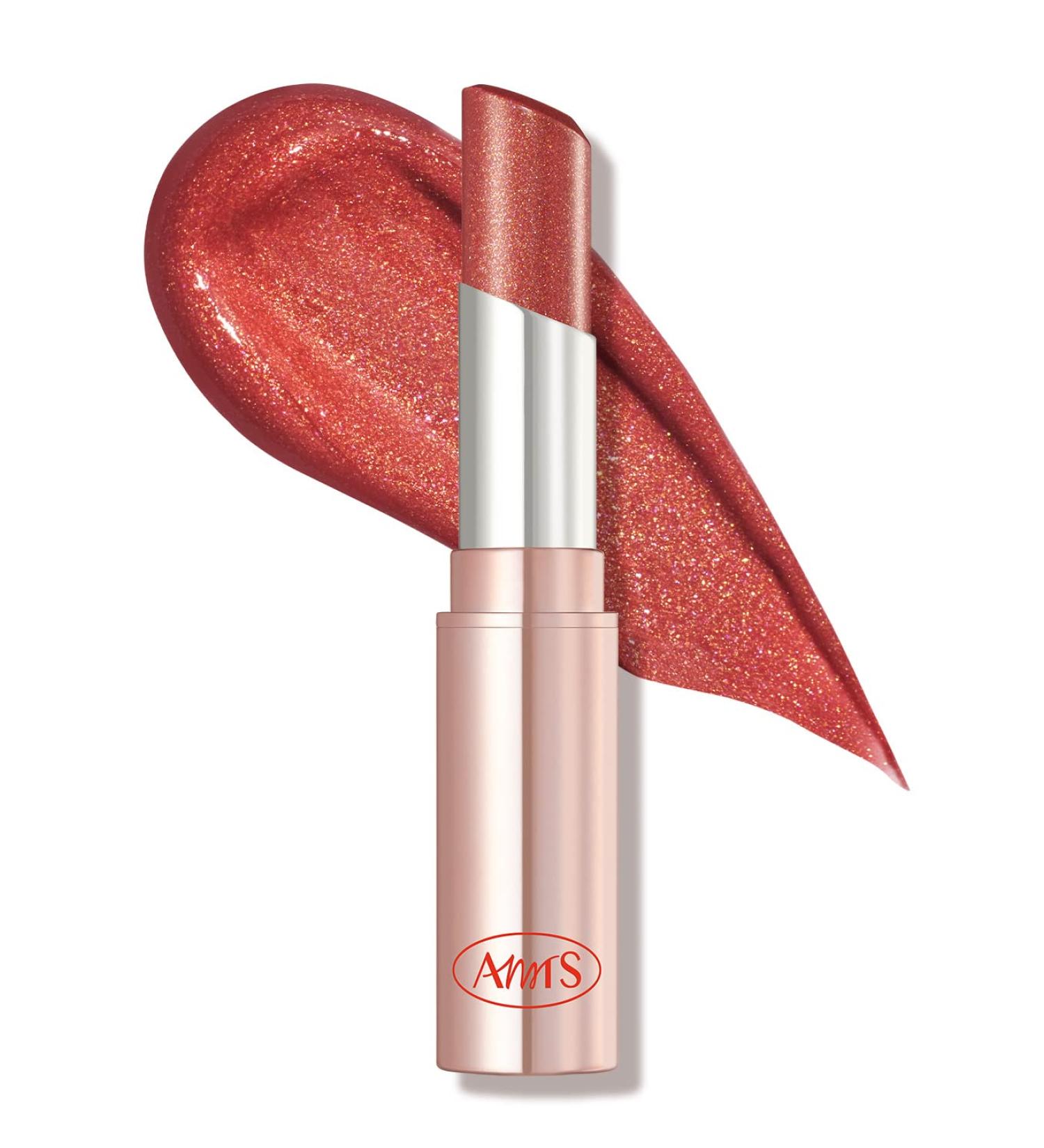 AMTS Tinted Lip Balm-Rosy Lights | Hydrating Glitter Lipstick for Soft Lips | Pearl Shimmering Korean Lip Tint - Buy Online on GoSupps.com