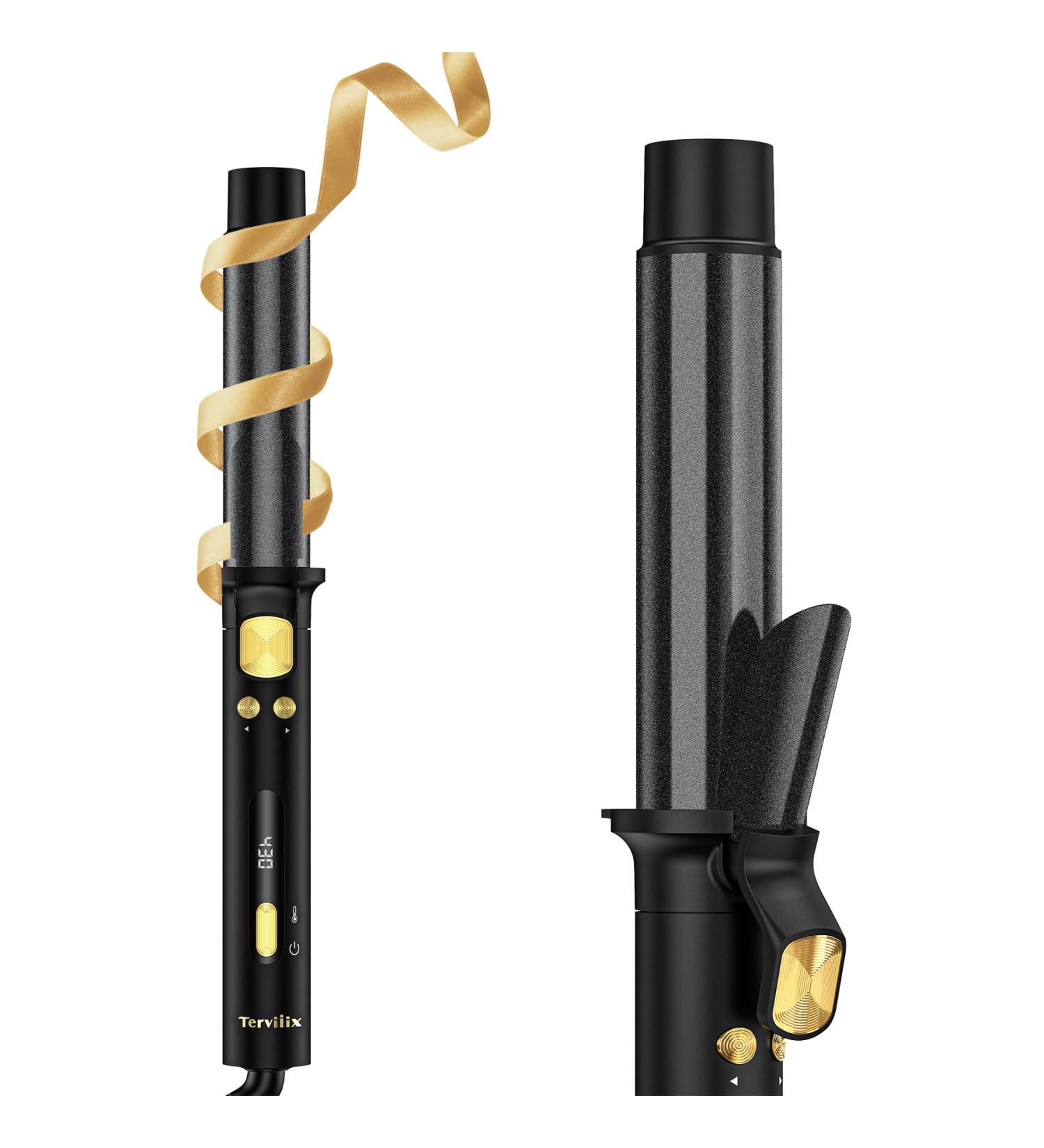 Terviiix Rotating Hair Curler Automatic Rotating Curling Iron 1.25 inch Automatic Hair Curler for Long Hair Ceramic Curling Iron Wand Infused Argan Oil & Keratin with Clamp 9 Heat Settings - Buy Online on GoSupps.com