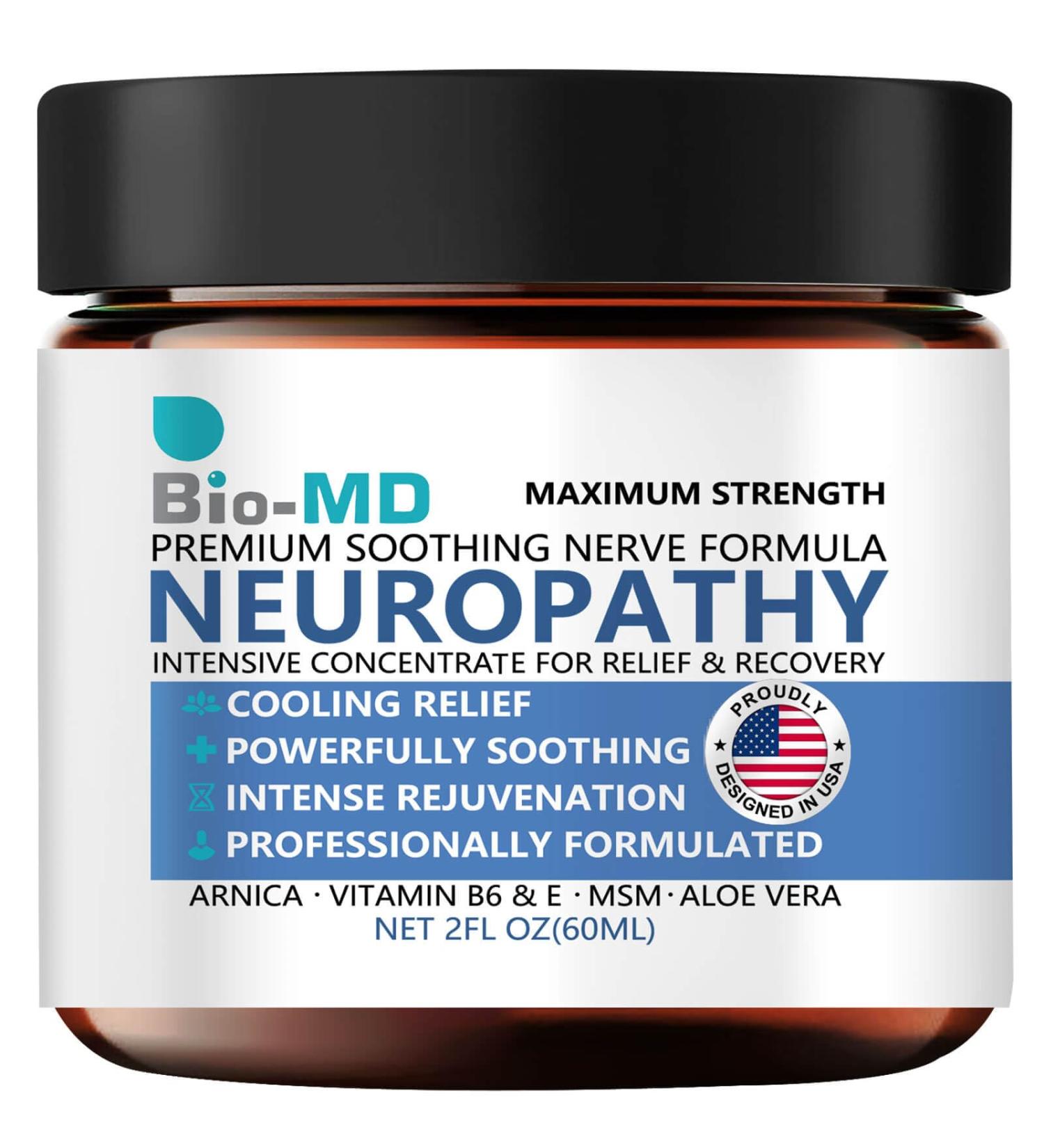 Neuropathy Pain Relief Cream - Maximum Strength for Nerve Pain in Feet, Hands, Legs - Arnica, Vitamin B6, Aloe Vera, MSM - Fast Absorption - All Natural - Buy Online on GoSupps.com