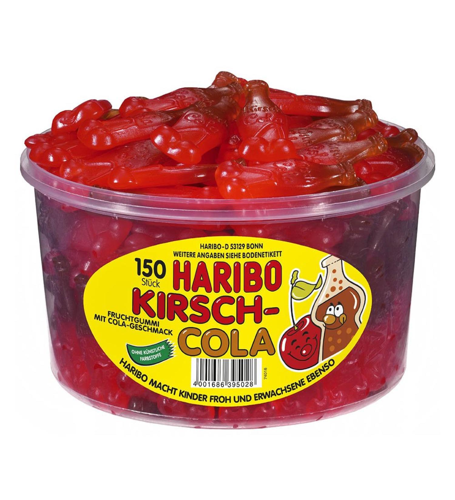  HARIBO Haribo Cola cherry 150 pieces in a round box 1350g - Buy Online on GoSupps.com