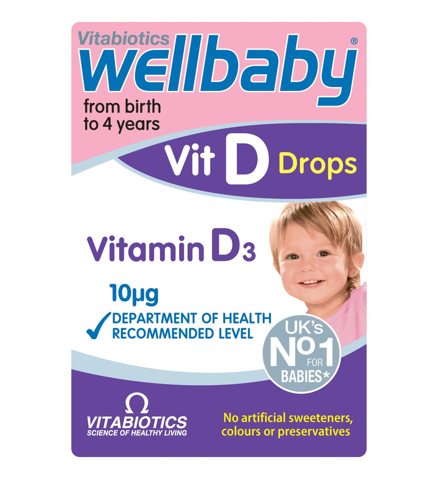 Vitabiotics Wellbaby Vit D Drops 30ml - Essential Vitamin D Supplement - Buy Online on GoSupps.com