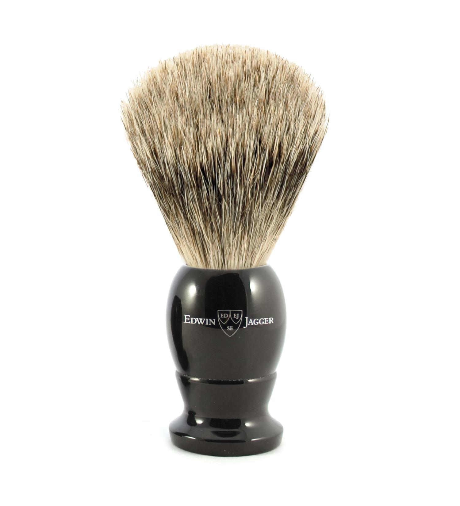 Buy Edwin Jagger 3EJ876 Large Best Badger Shaving Brush - Imitation Ebony for Shaving Cream & Soap | Premium Men's Grooming Tool - International Shipping Available - Buy Online on GoSupps.com