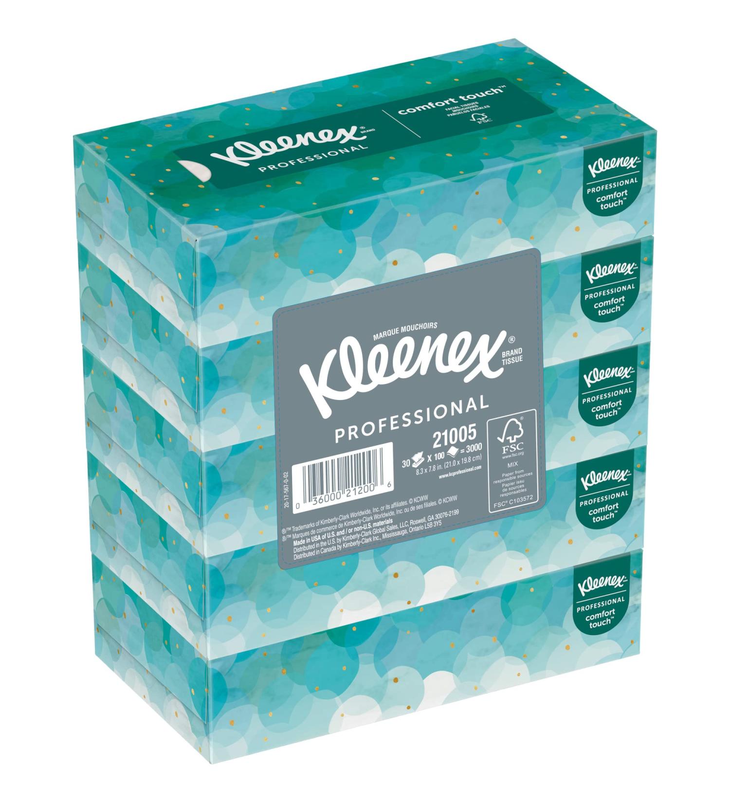 Kleenex Spacesaver Facial Tissue  White  100 Count (Pack of 5) - Buy Online on GoSupps.com