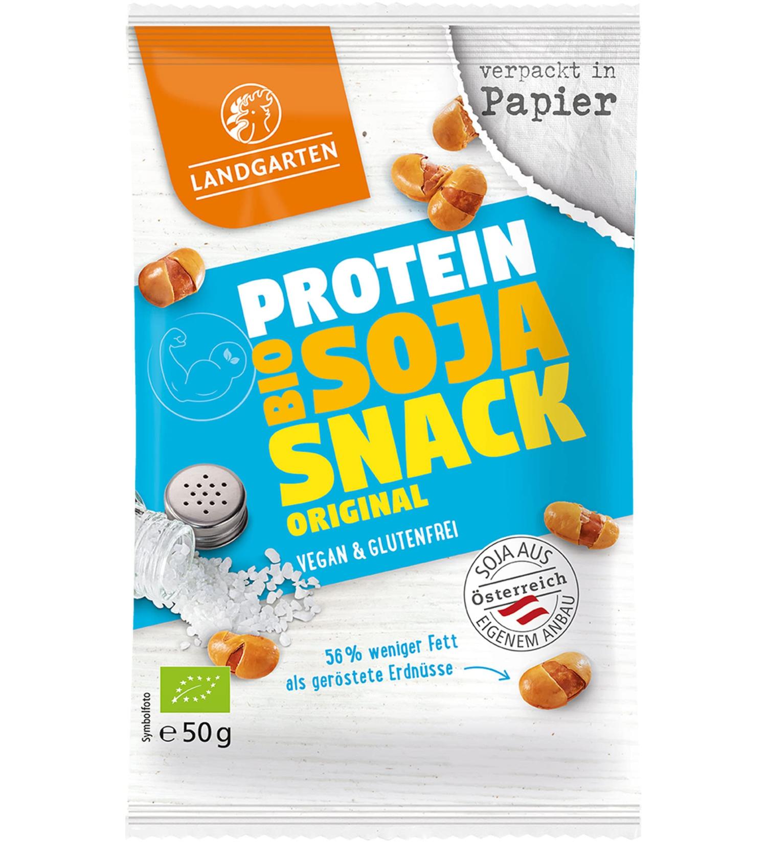 Landgarten Organic Soya Snack Original (6 x 50 gr) 50 g (pack of 6)