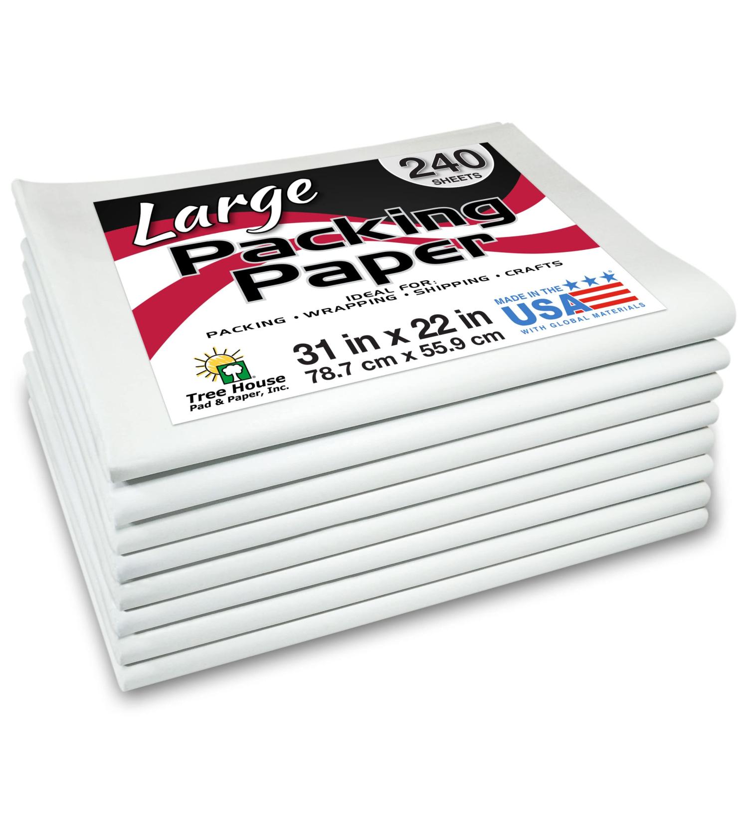 Packing Paper LARGE Sheets for Moving & Shipping  240 Sheets of Newsprint  31"x22"  Made in the USA - Buy Online on GoSupps.com