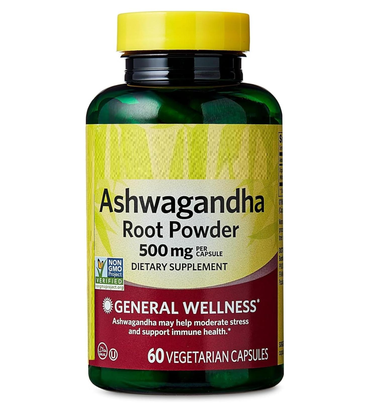 SEDLAV Ashwagandha Root Powder General Wellness Dietary Supplement Vegetarian Capsules 500 mg 60 Count + Sticker Intended for General Wellness Routines