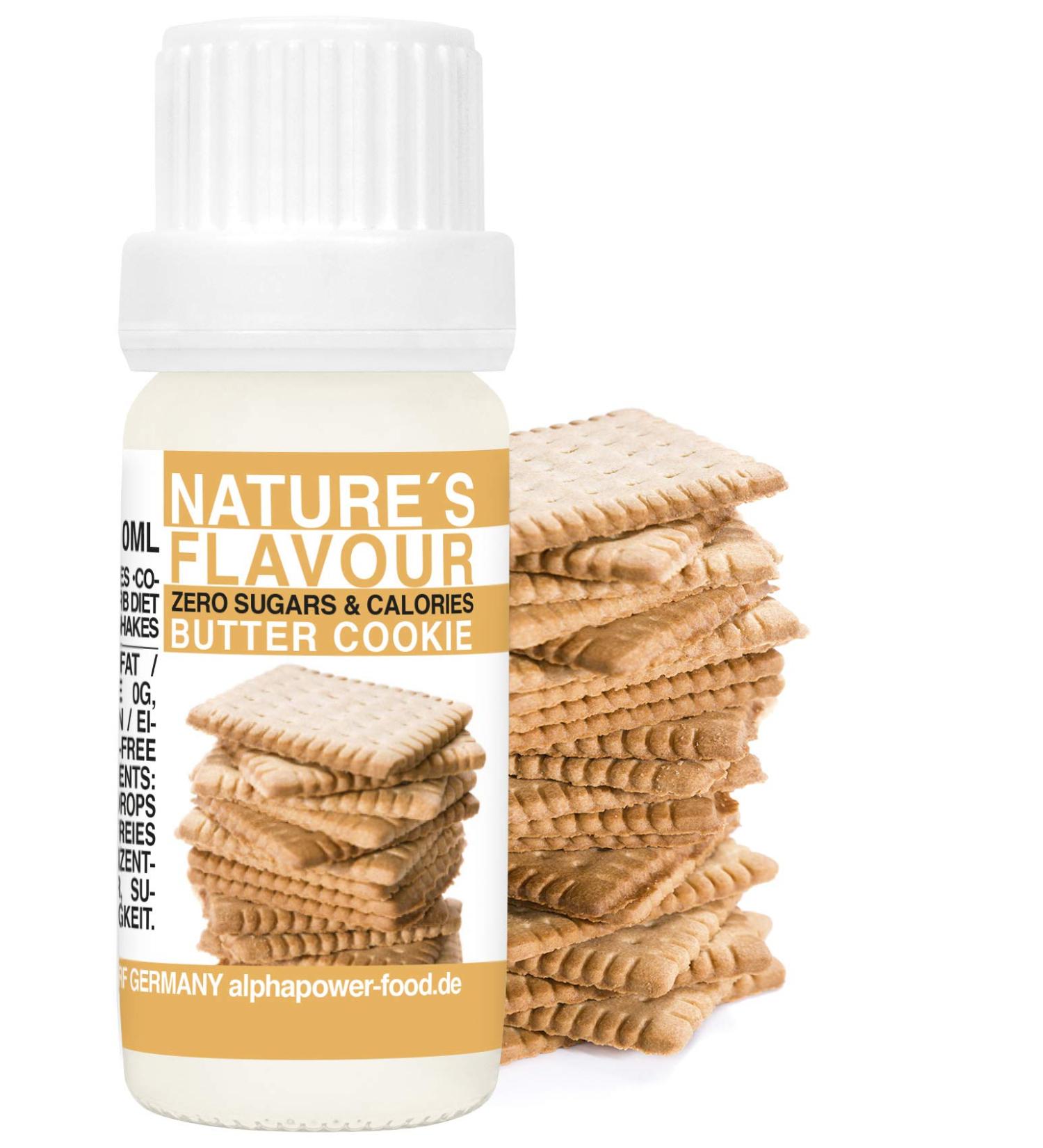 Flavor Drops Butter Biscuit - 100% Natural Food Aroma Zero Calories & Sugar - Perfect for Baking & Beverages - 10ml Pack - Buy Online on GoSupps.com