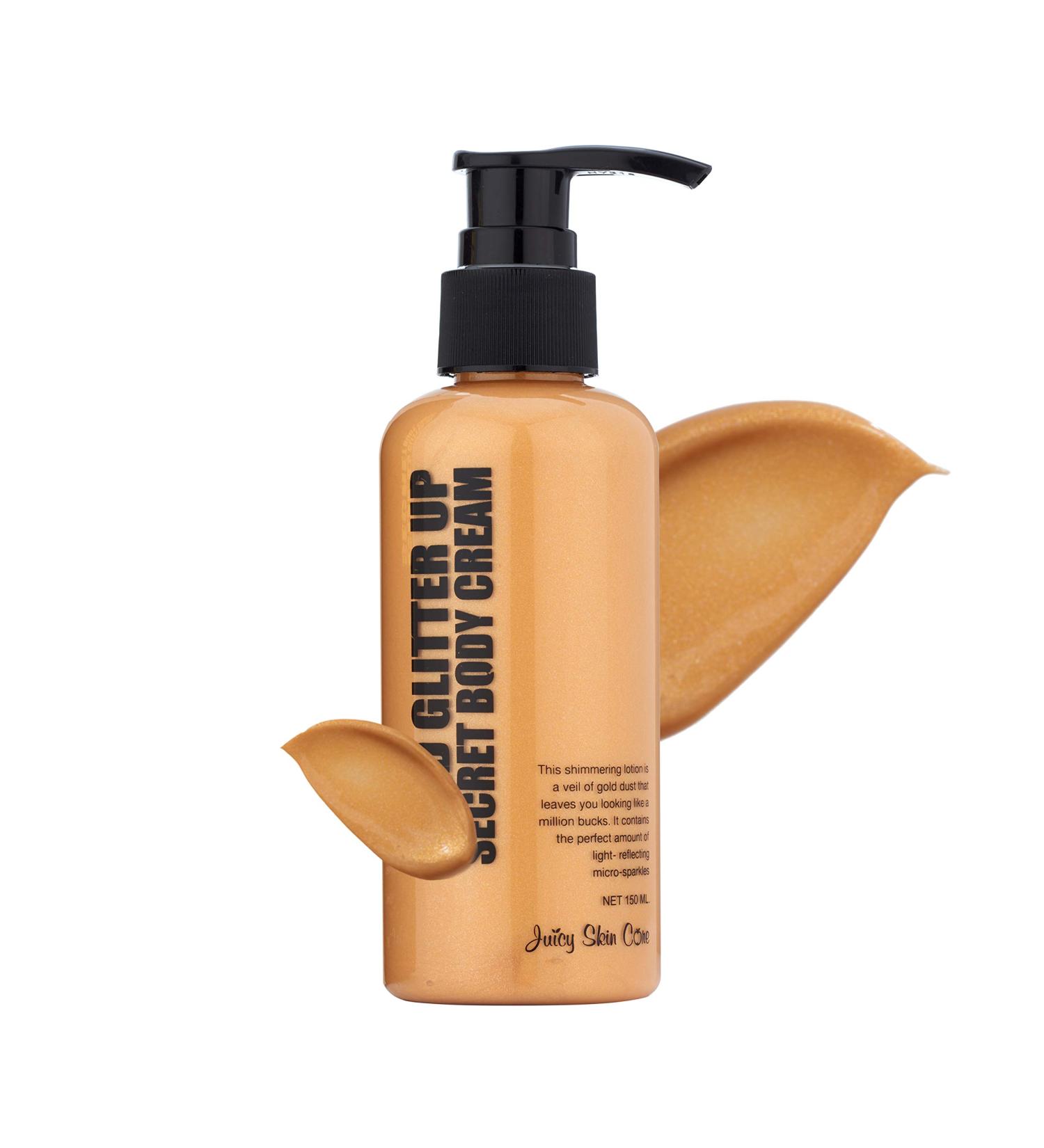 Juicy Skin Care Gold Glitter up secret body lotion - Shimmer body lotion 5.07 Fl Oz (Pack of 1)