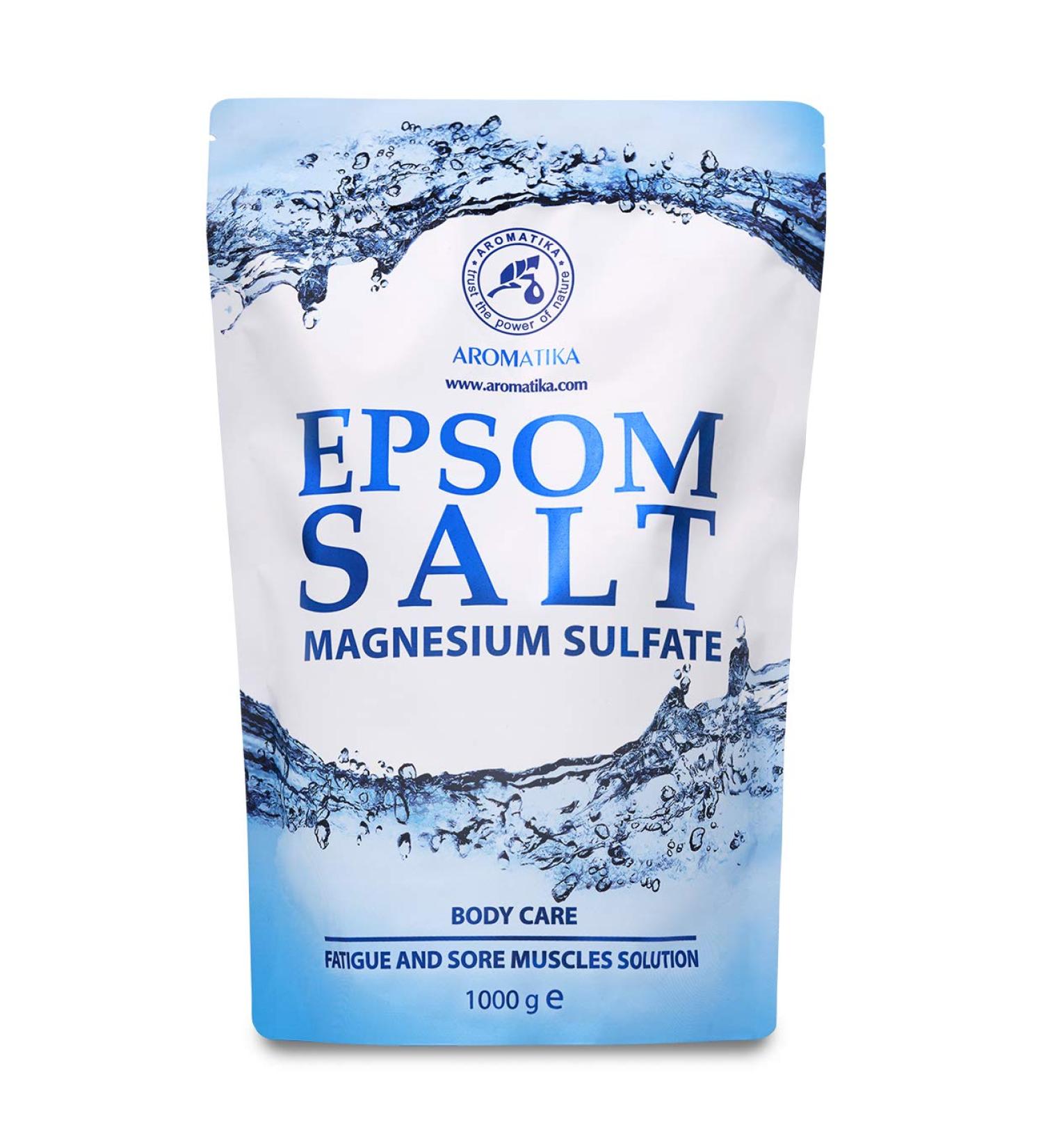 100% Pure Epsom Salt 35 Oz (1kg) - Magnesium Sulphate for Sore Muscles - Relaxation & Detox - Body Care Essential for Good Sleep - Buy Online on GoSupps.com