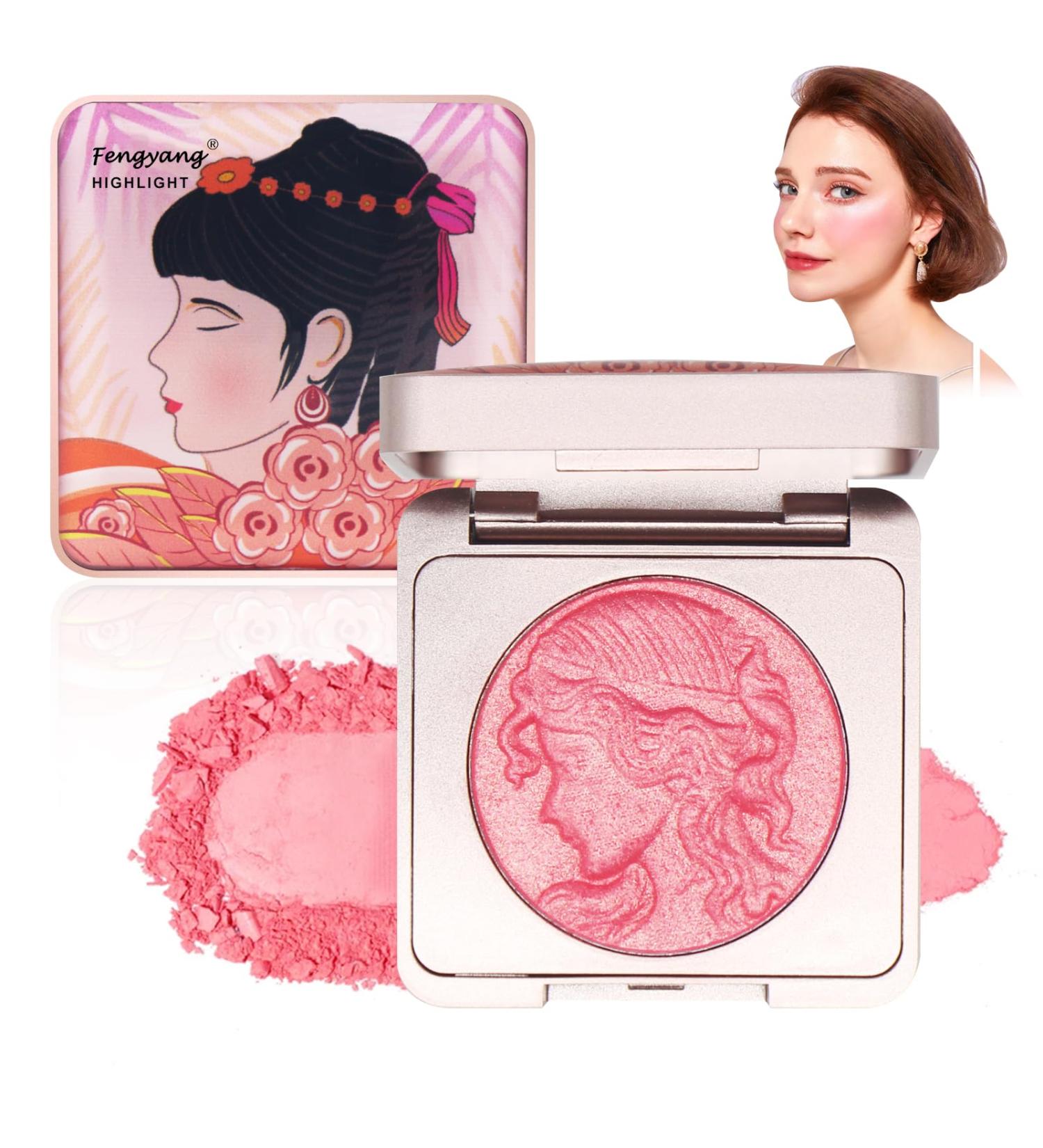 Fengyang Matte Powder Blush Palette Blush Palette Matte Blush Smooth Highlighted Powder Blush Palette for Cheeks Natural Makeup - Buy Online on GoSupps.com