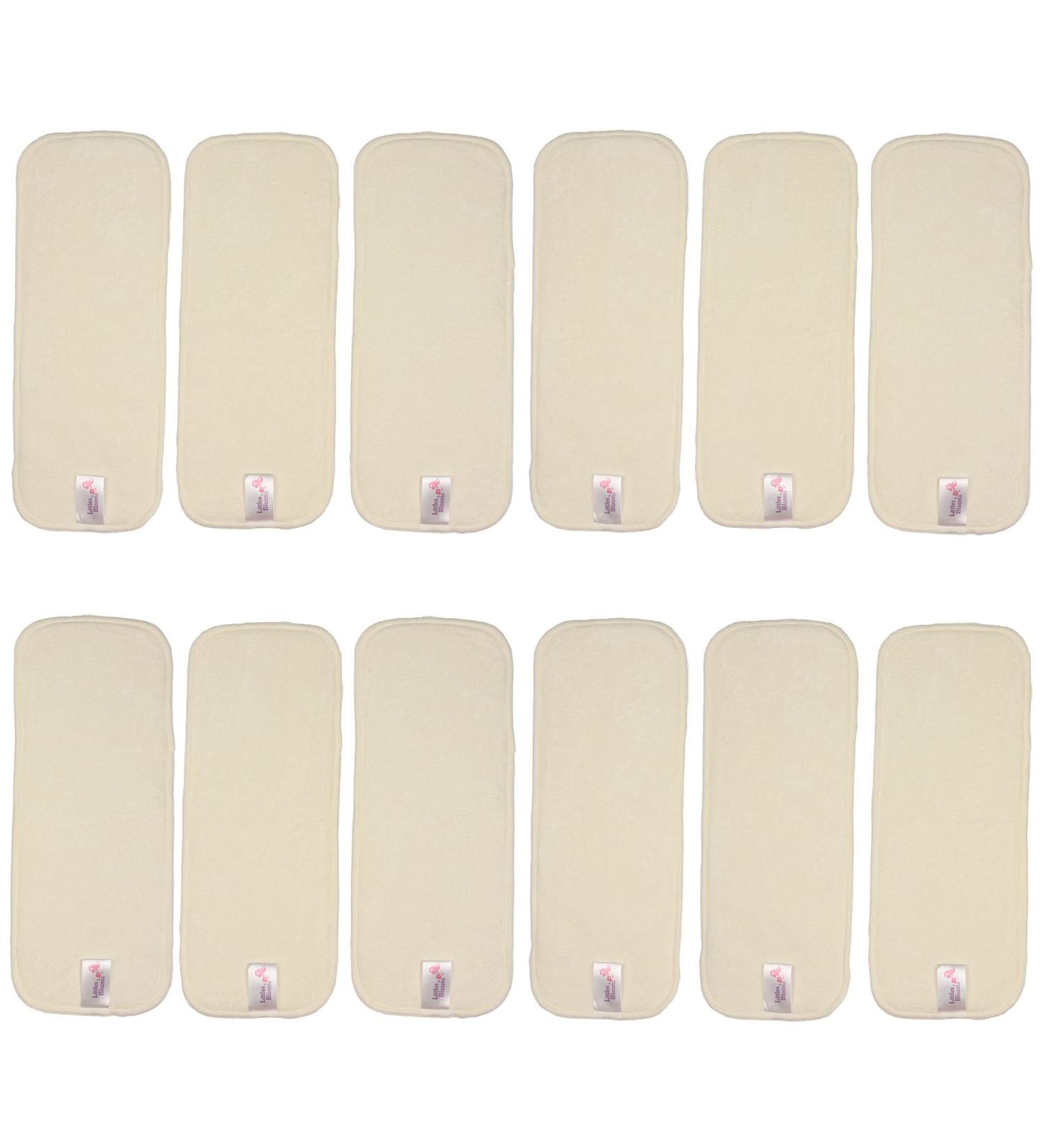 Littles and Bloomz 12 Bamboo Reusable Nappy Insert Cloth Diaper Booster BB12 Bamboo 12