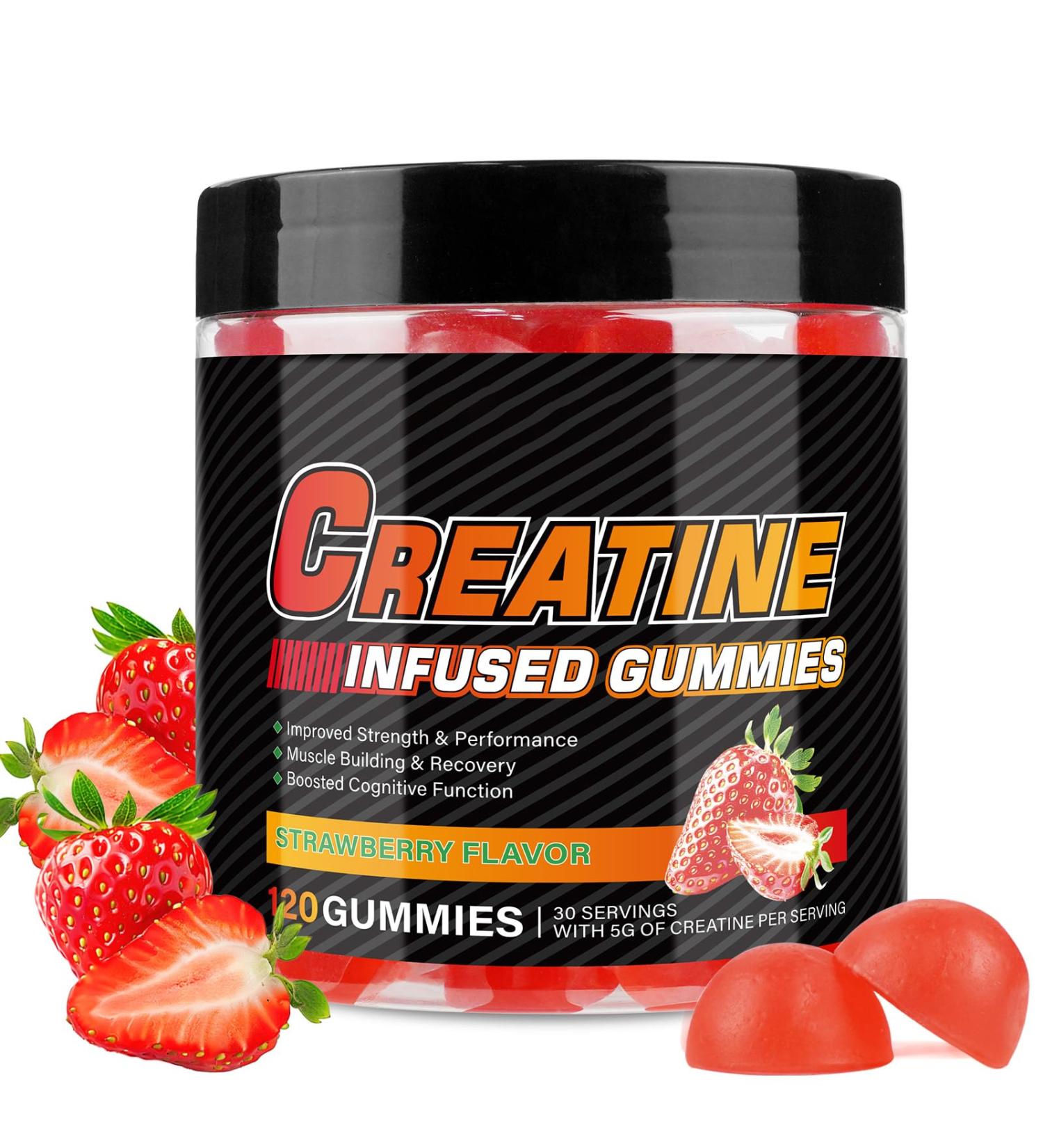 Daiasns Creatine Monohydrate Gummies Complex 5000mg for Men and Women - Vegan Creatine Chews for Muscle Growth Muscle Recovery Workout Recovery Anaerobic Endurance -120 Count - Buy Online on GoSupps.com