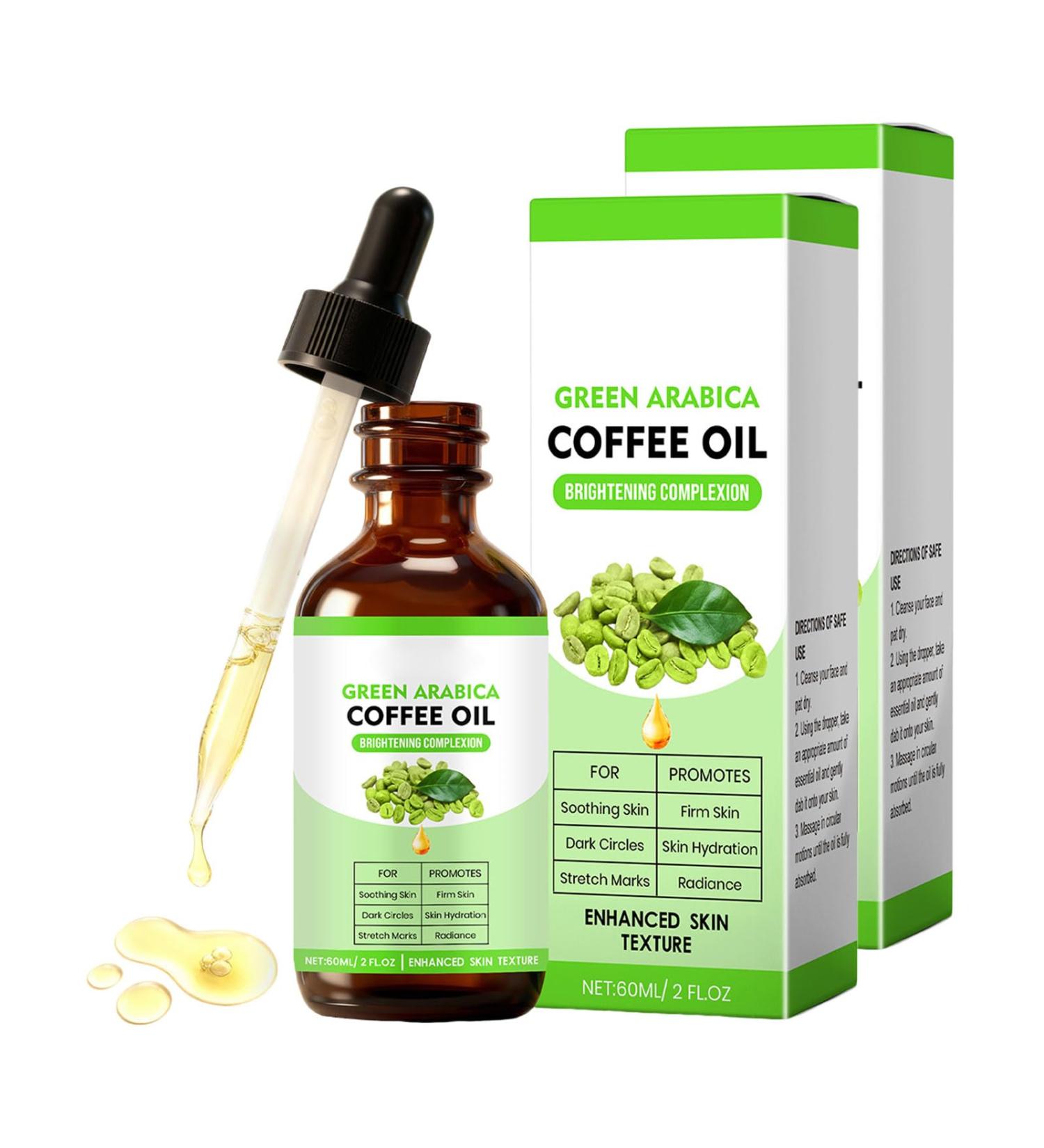  Generisch Coffee Oil for Wrinkles - 60ml - Pure and Natural Green Arabica Coffee Oil for Face Body and Hair - Anti-Puffiness and Firming Coffee Oil - Coffee Oil - Skin Care - Buy Online on GoSupps.com