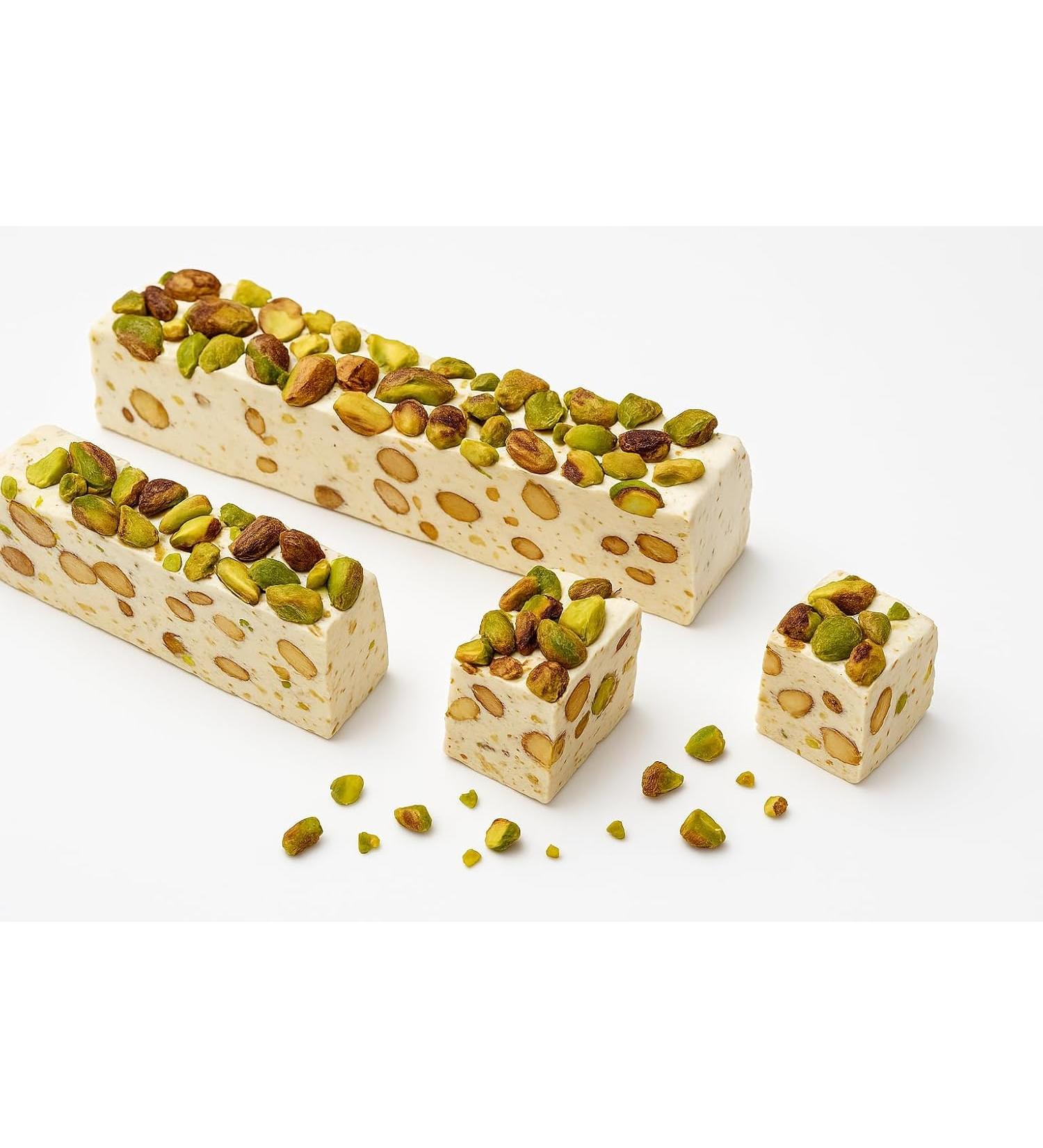 ANDY ANAND Roasted Pistachios Soft Candy Brittle Nougat Turron Made With Wildflower Honey Luxuriously Creamy Feel Almond Nougat - 7 Oz - Buy Online on GoSupps.com