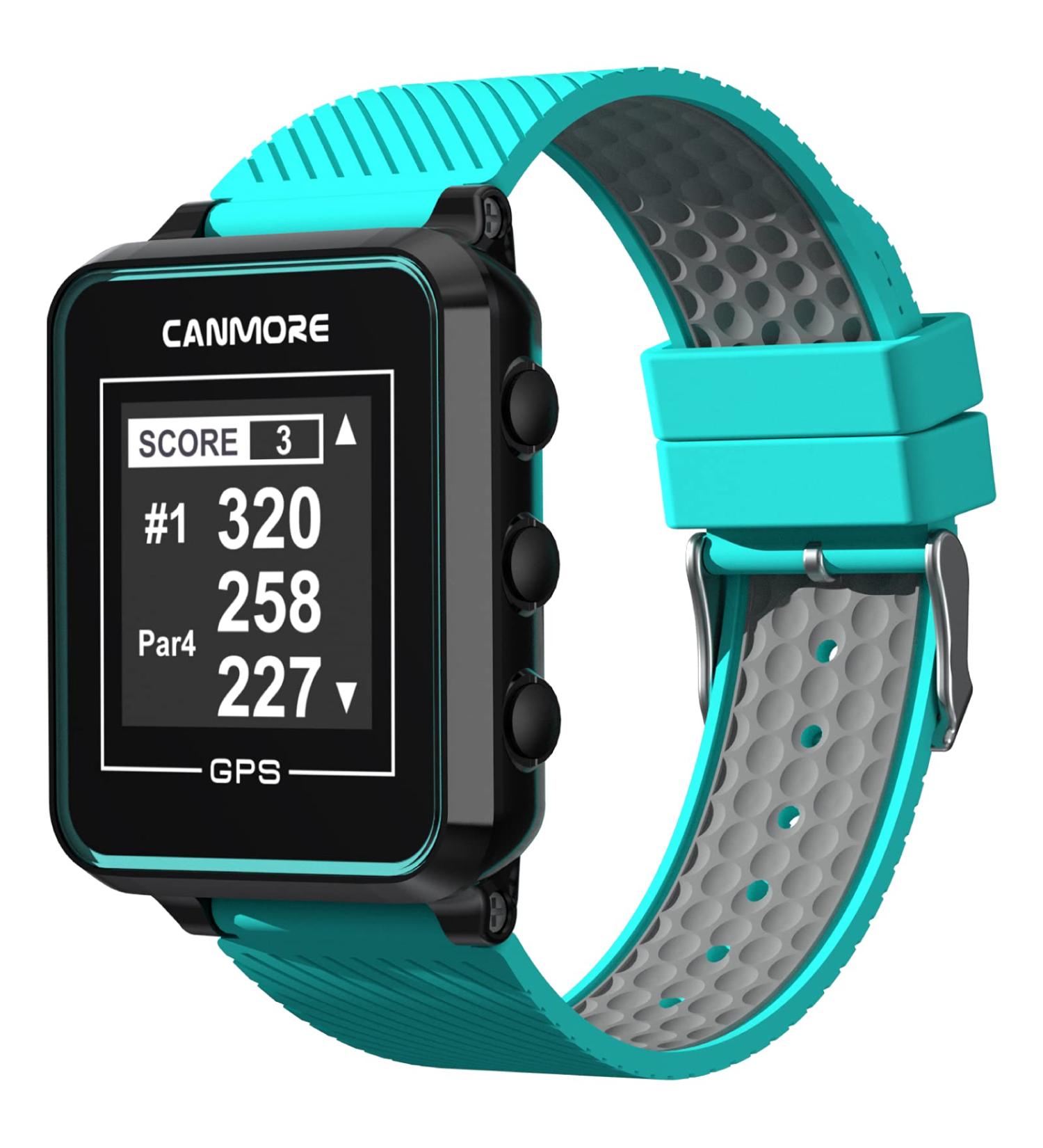 Canmore Golf Watch TW353 - 41 000+ Pre-Loaded Golf Courses High LCD Display Turquoise & Cleaning Cloth | International Shipping Available - Buy Online on GoSupps.com