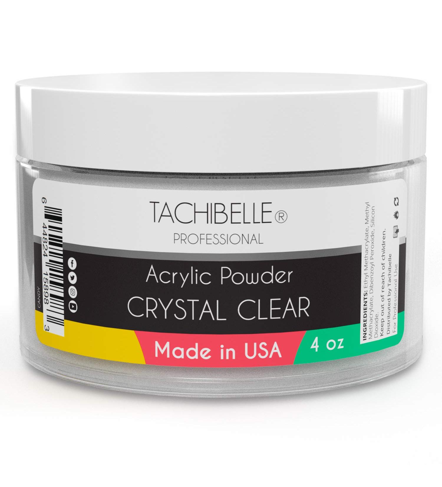 Tachibelle Professional Acrylic Nail System Crystal Clear Powder 4 oz - Made in USA | For Professional Salons - Buy Online on GoSupps.com