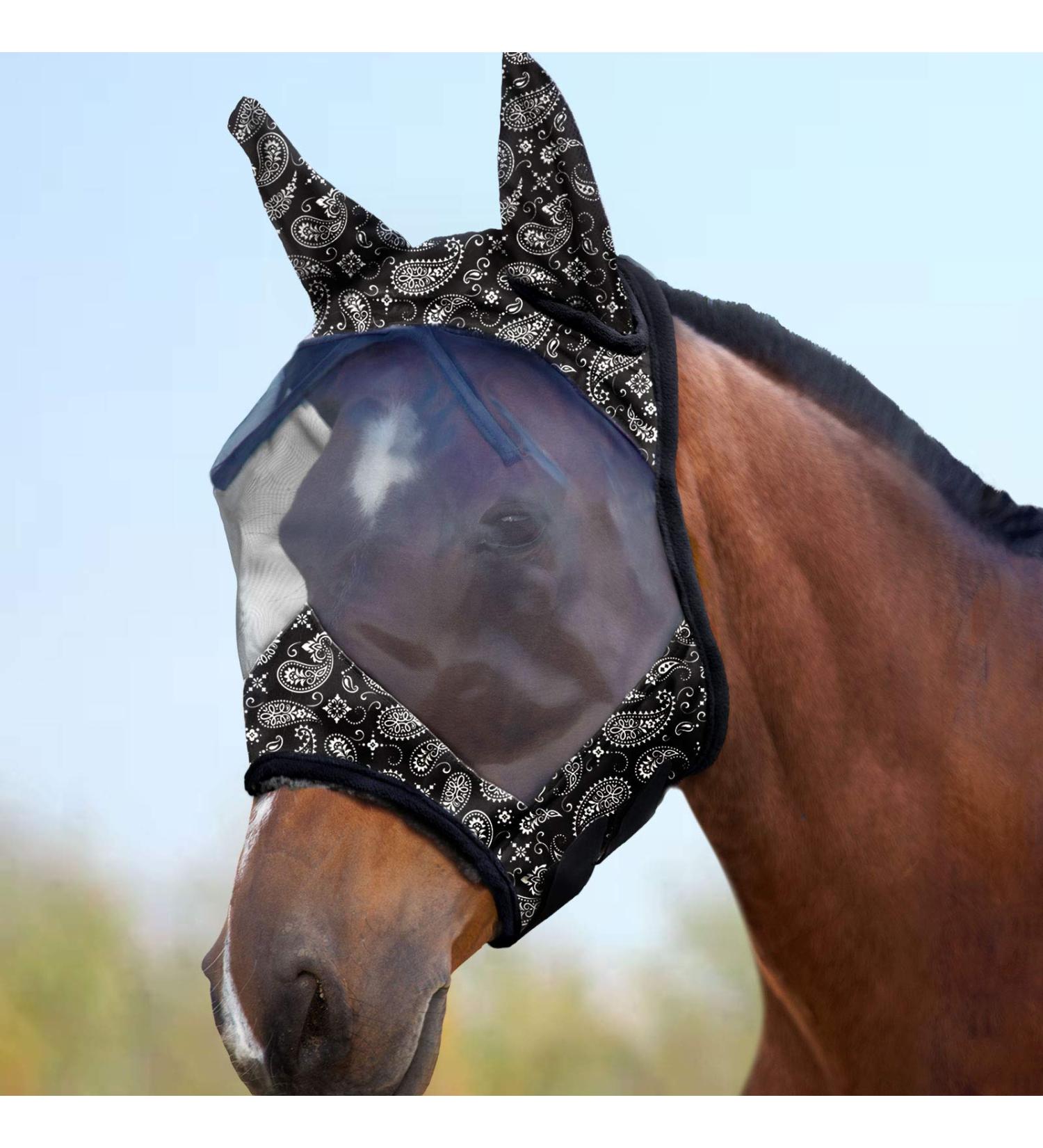 Harrison Howard CareMaster Horse Fly Mask with Ears | XL Paisley Wave | UV Protection for Horses - Buy Online on GoSupps.com