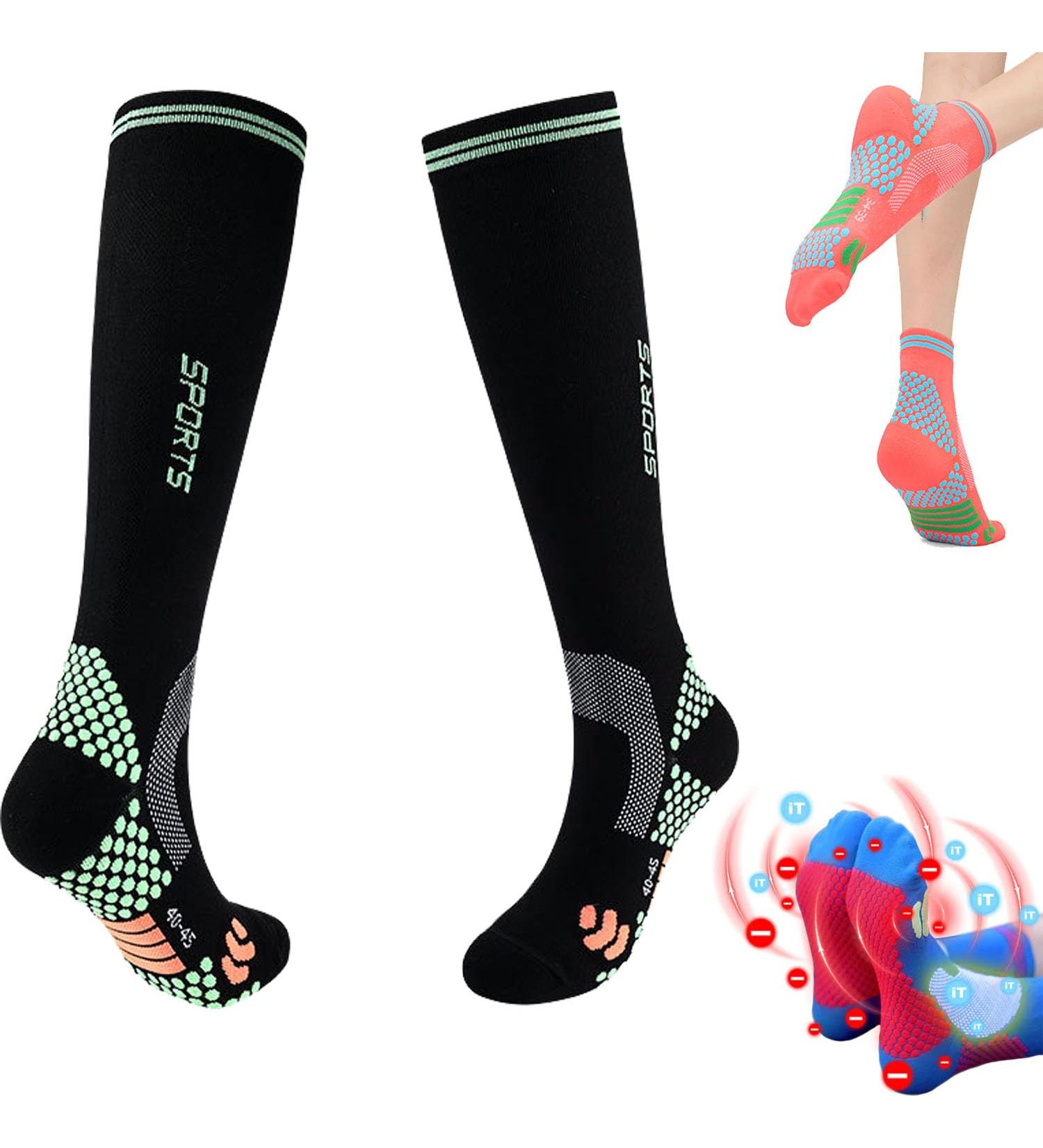 2023 Upgraded Far Infrared Schorl Titanium Ion Heightening Booster Socks - Black-2 Medium Size - Buy Online on GoSupps.com