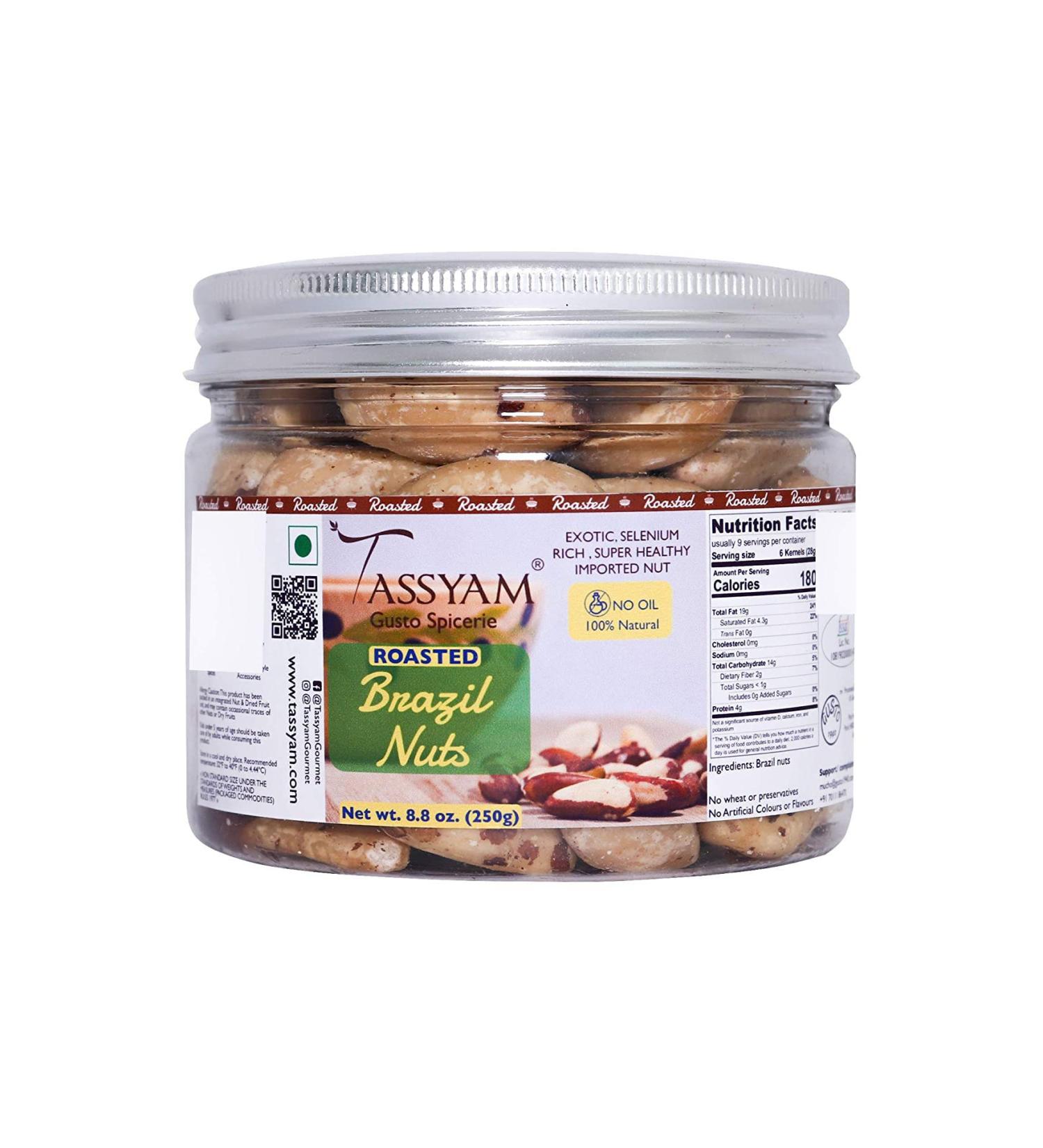 Tassyam Roasted Brazil Nuts 250g | Premium Amazon Nut