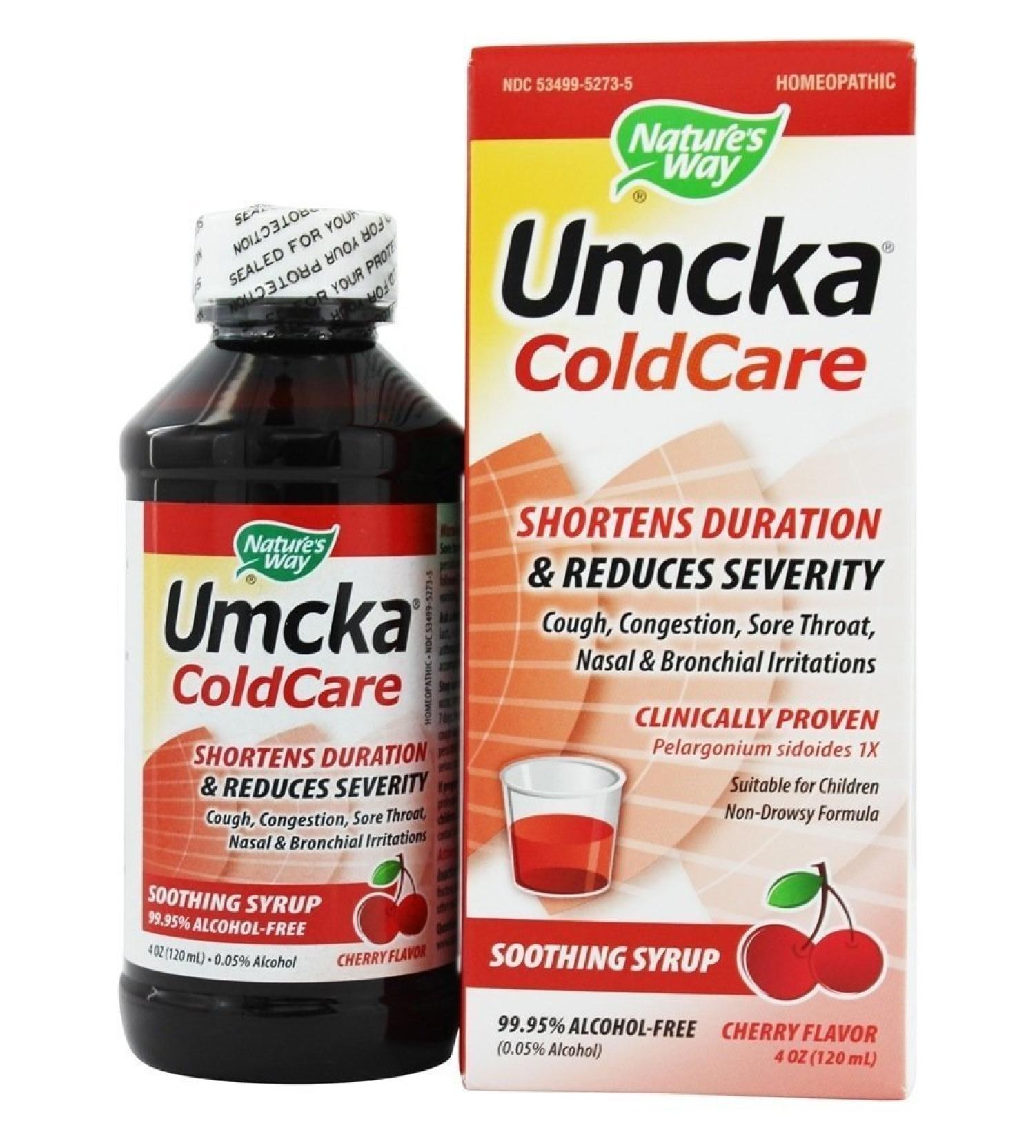 Buy Nature's Way Umcka Cold Care Cherry Syrup 4 oz - Soothing Relief for Colds & Coughs - International Shipping Available - Buy Online on GoSupps.com
