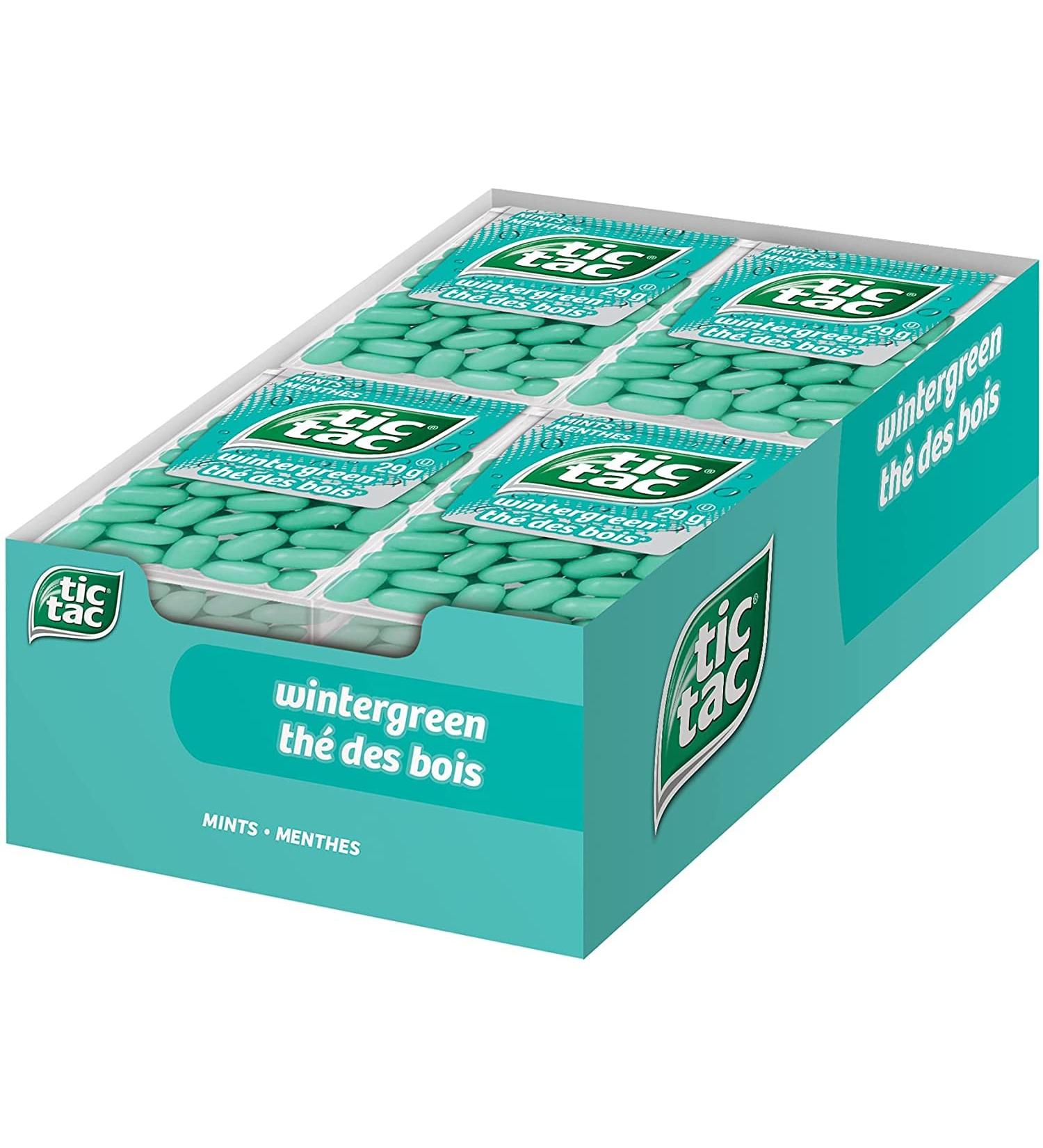 Tic Tac Mints Wintergreen Mint Candy 29g Singles 12 Count Bulk Candy Mints Ideal Stocking Stuffer Wintergreen 12 Count (Pack of 6) - Buy Online on GoSupps.com