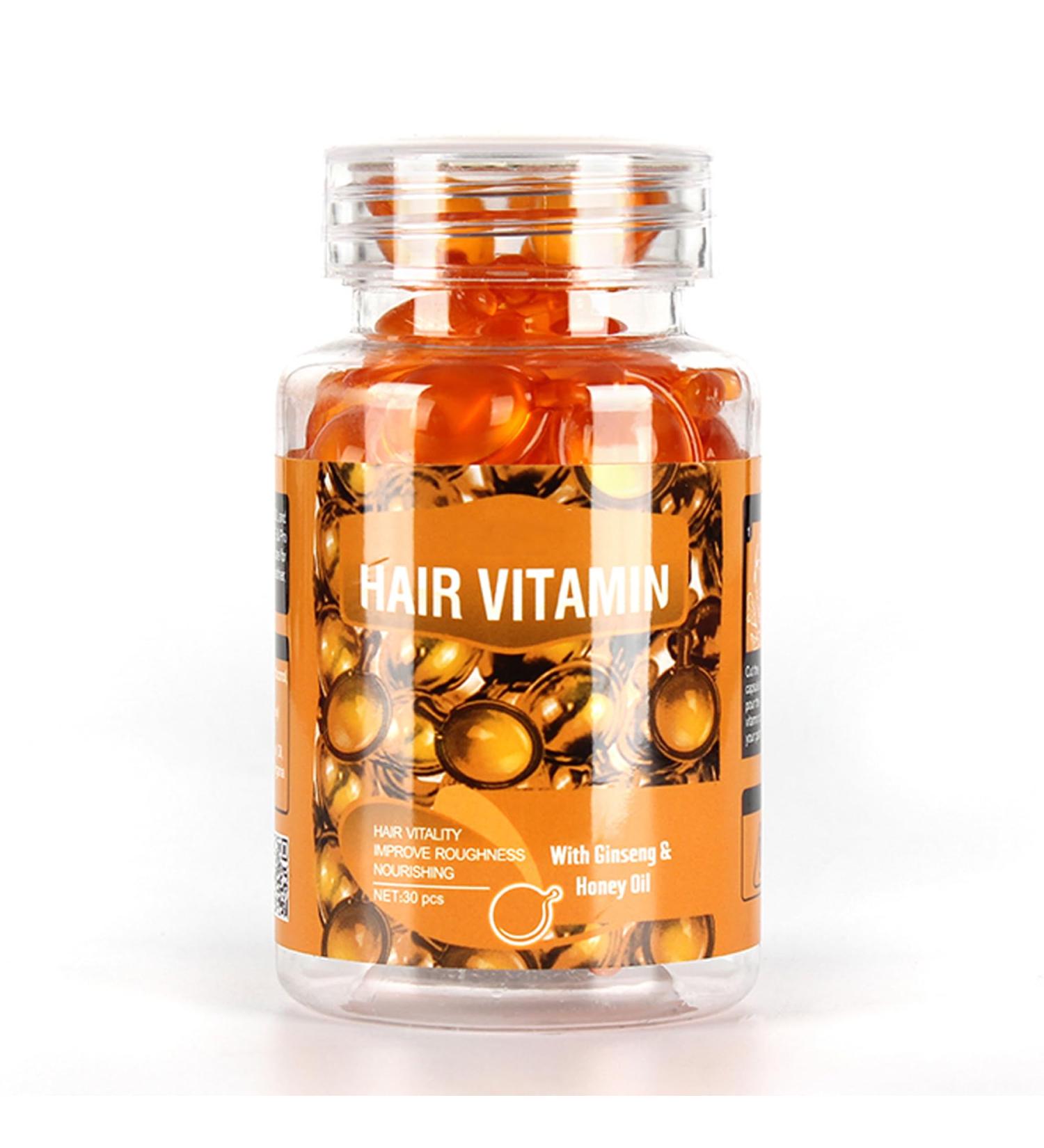 Gowwim Hair Vitamin Serum Capsules - Argan Macadamia & Avocado Oil Deep Conditioner for Damaged Hair - 30pcs Orange - Buy Online on GoSupps.com