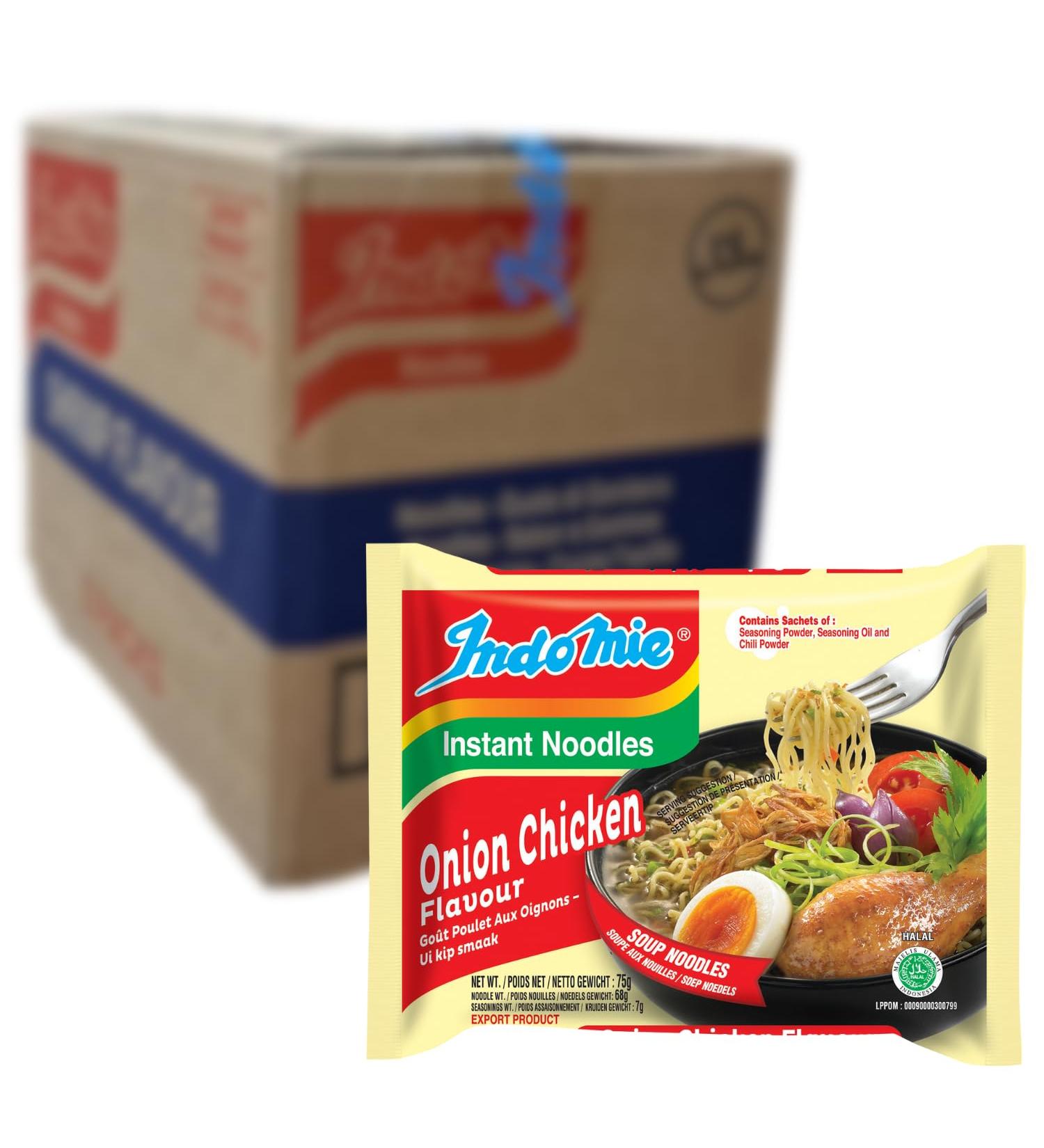 INDOMIE - Instant Noodles Chicken Onions - 40 X 75 GR - Multipack - Buy Online on GoSupps.com