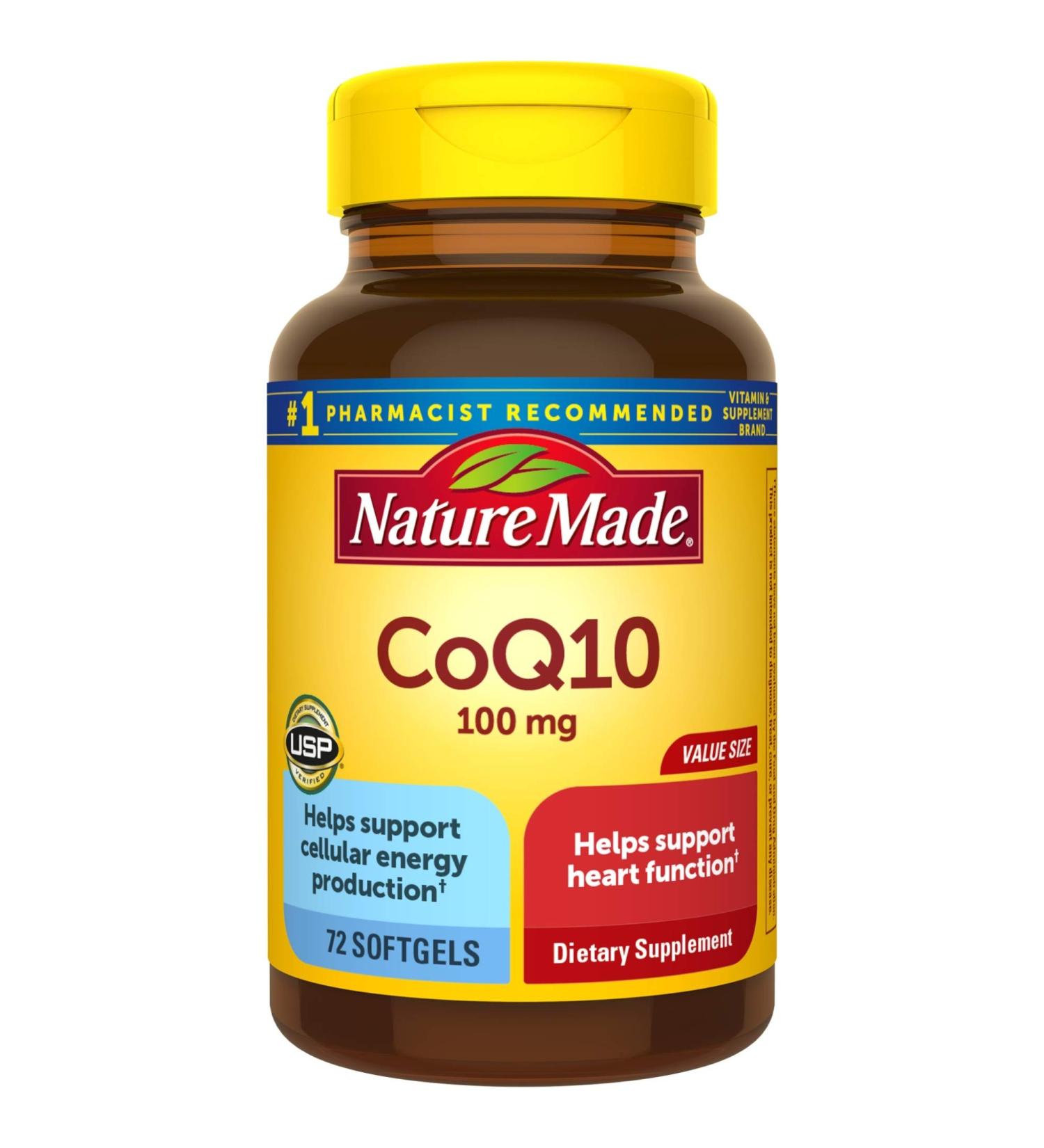 CoQ10 100mg Softgels 72 Count - Heart Health Supplement | Value Size - Buy Online on GoSupps.com