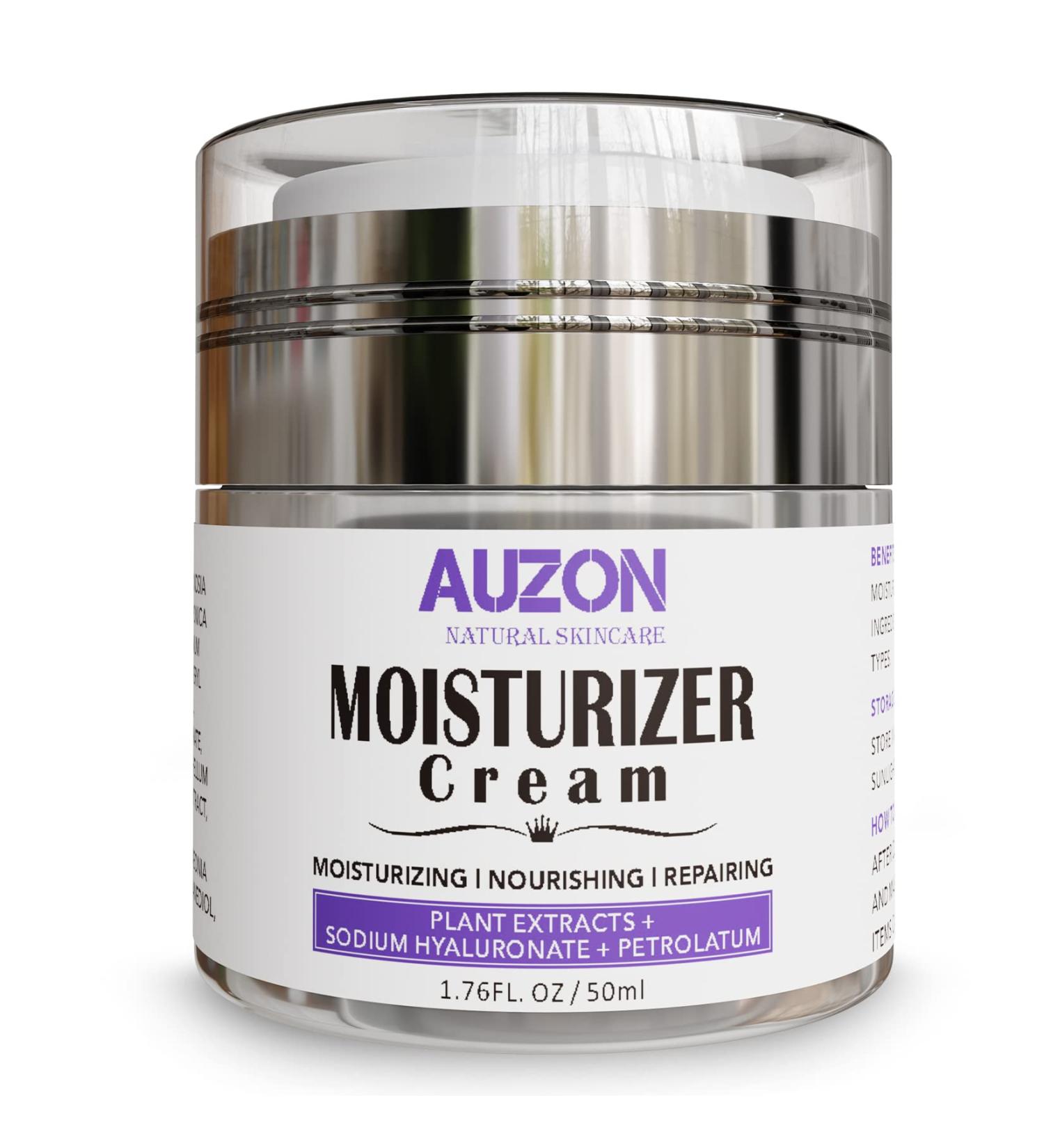 Moisturizing Face Cream with Hyaluronic Acid | Natural Hydrating Facial Moisturizer for All Skin Types | Intensive Hydration with Plant Extracts - Buy Online on GoSupps.com