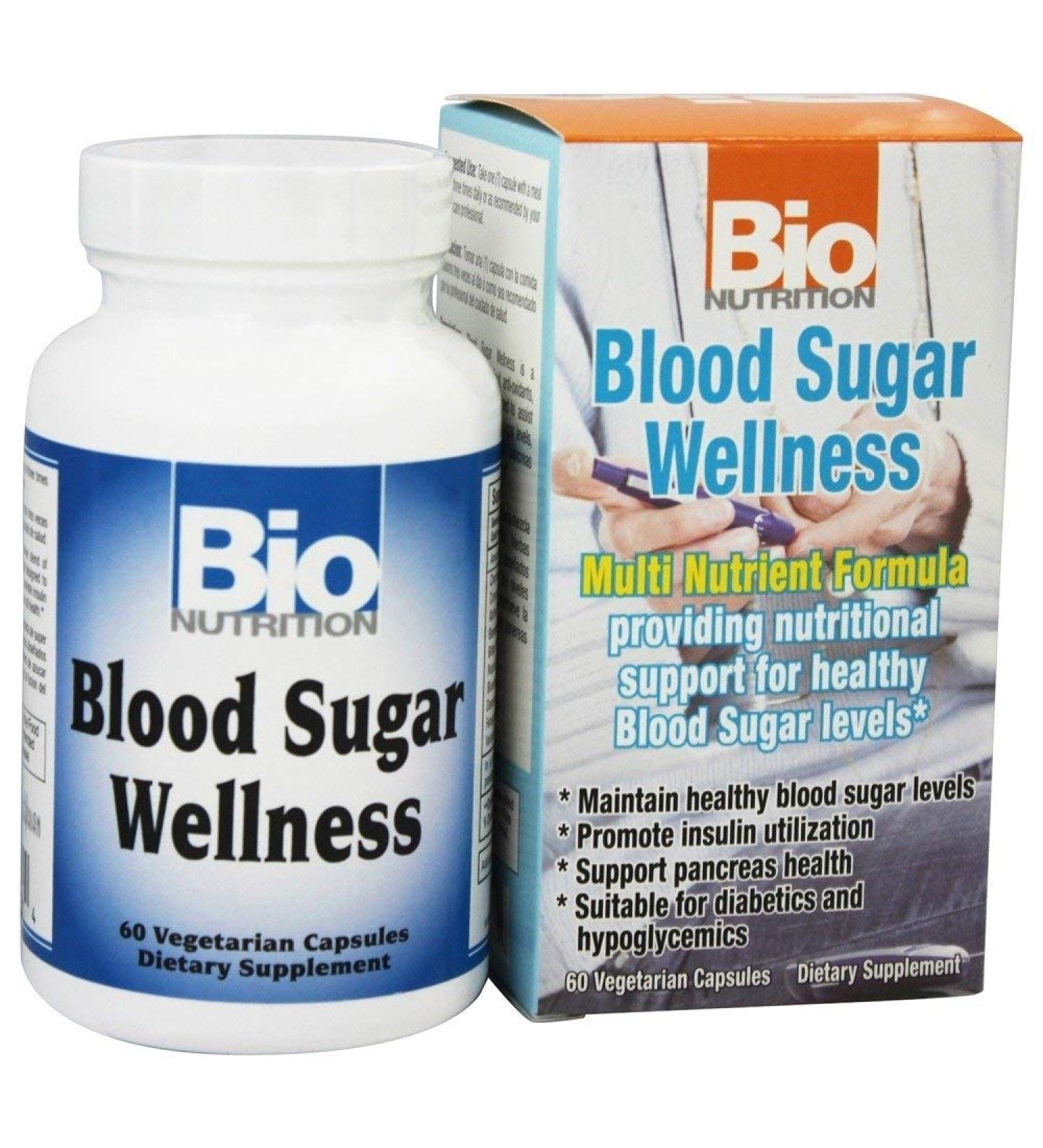 Bio Nutrition - Blood Sugar Wellness - 60 Vegetarian Capsules