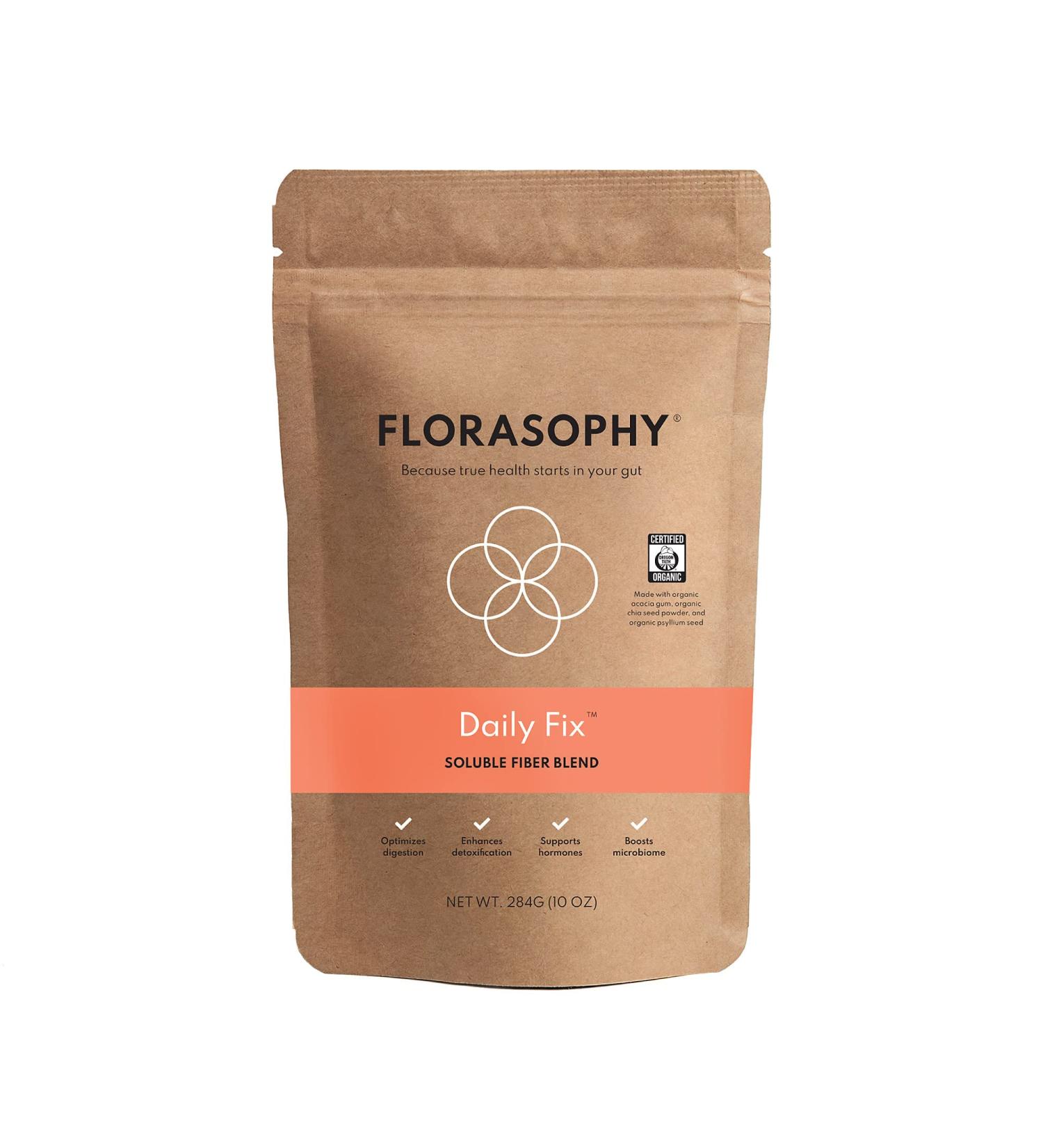 Florasophy Daily Fix: Organic Prebiotic Powder for Digestive Health | 36 Servings | Gluten-Free & Vegan - Buy Online on GoSupps.com