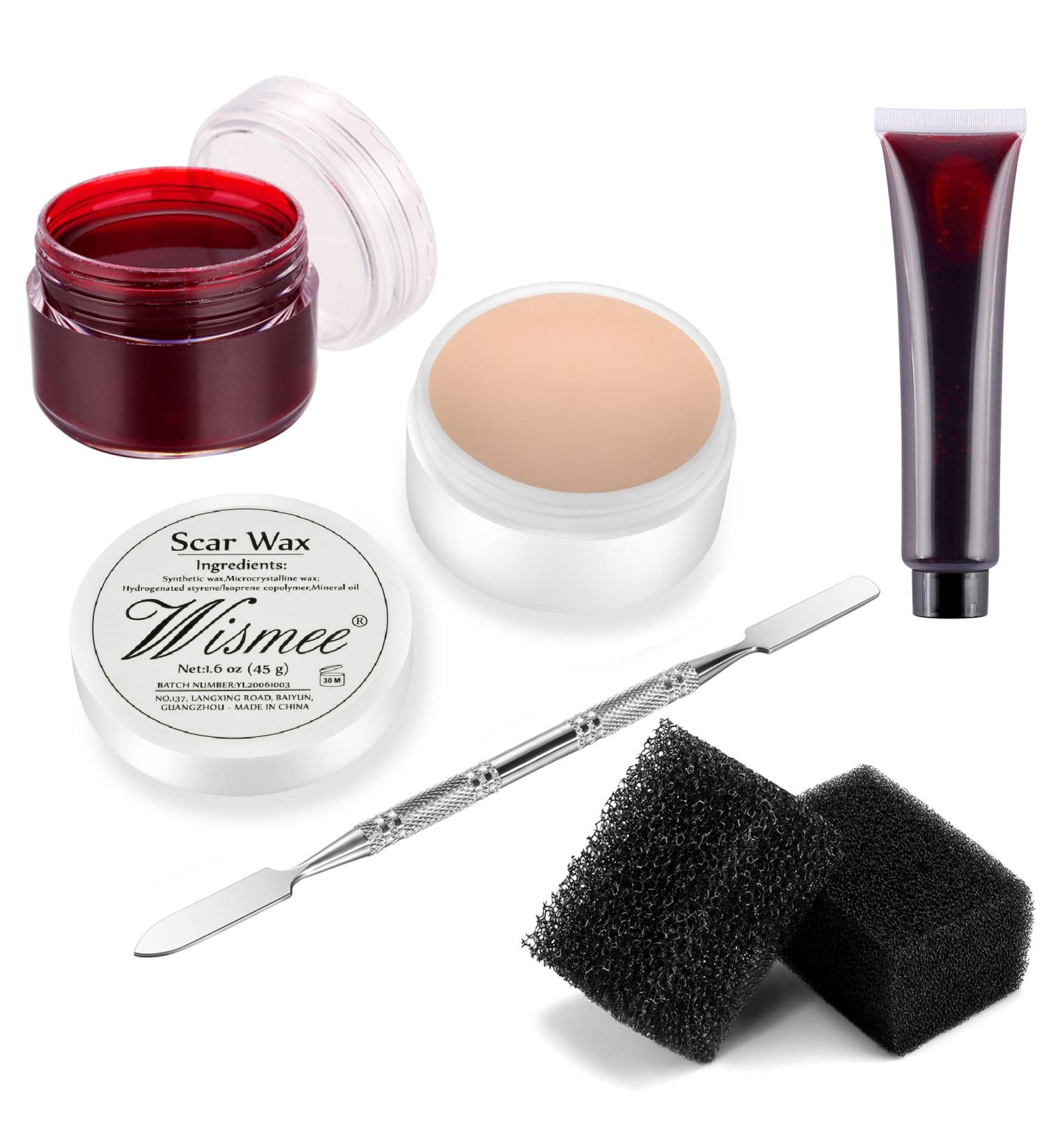 Sfx Makeup Kit for Halloween - Special Effects Scar Wax Wound Molding Fake Blood Gel & Tools - Buy Online on GoSupps.com