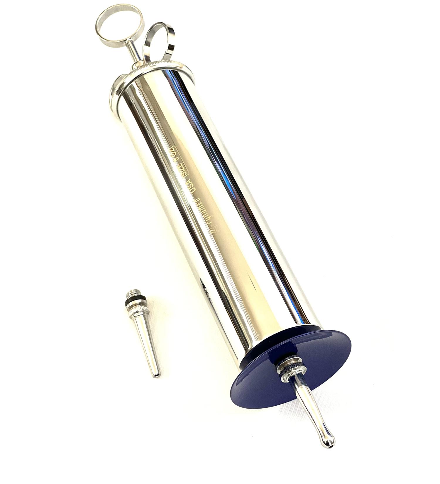 CynaMed Premium 8 oz Ear Wax Removal Syringe - Brass with Chrome Finish | Ideal for Household, EMT, Firefighter, Police, Medical Student, School & Hobby - Buy Online on GoSupps.com