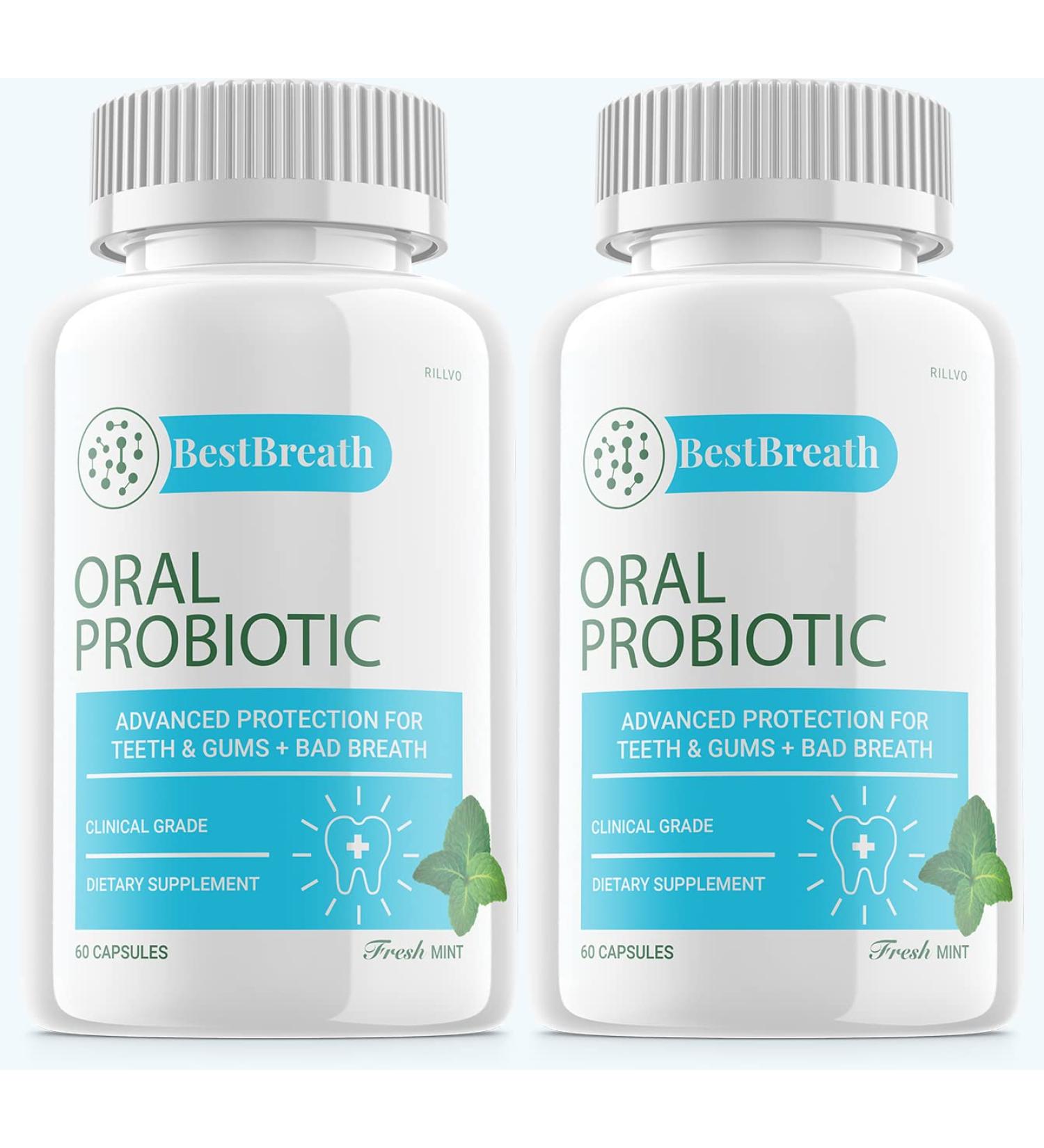 Best Breath Oral Probiotic for Bad Breath & Gum Health (2 Pack, 120 Capsules) - Buy Online on GoSupps.com