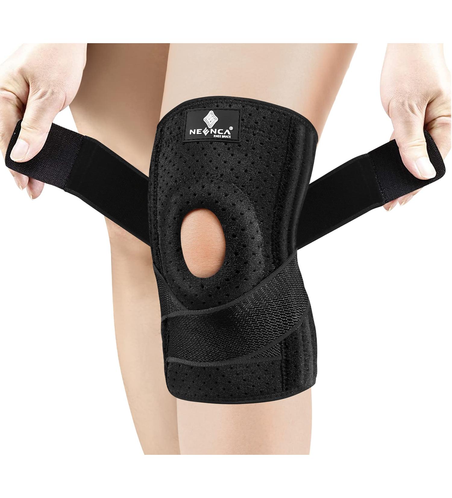 NEENCA Professional Knee Brace for Pain Relief - Adjustable Support with Gel Pad & Stabilizers for Arthritis, Meniscus Tear, Injury Recovery - Large Size - Buy Online on GoSupps.com