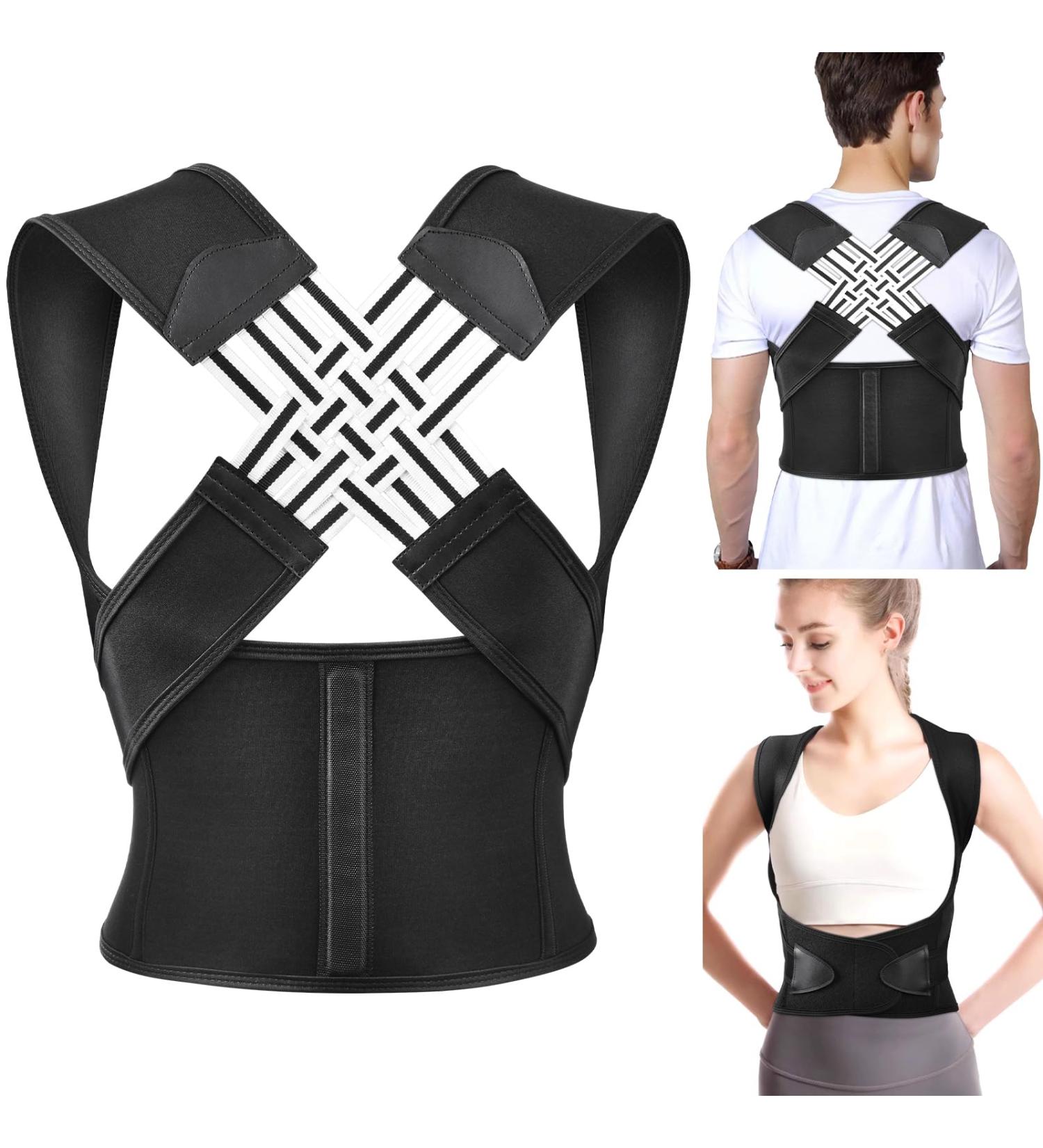 Acwoo Posture Correction Trainer for Men & Women - Adjustable Back Support Belt with Breathable Shoulder Straps (XL) | Improve Posture & Relieve Neck & Shoulder Pain - Buy Online on GoSupps.com