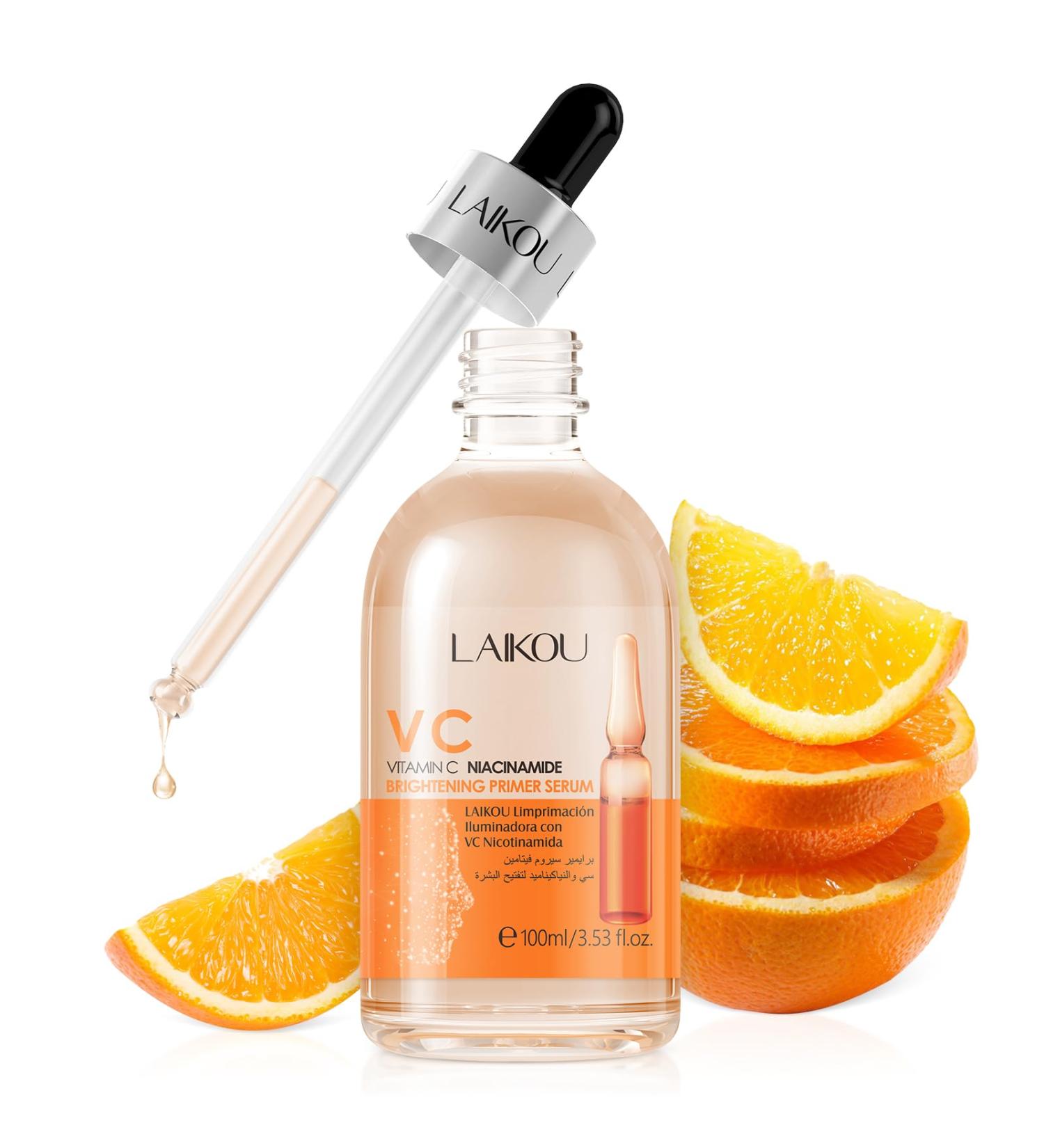Vitamin C Essence Face Serum 100ml - Firming Hydrating & Smoothing for Even Skin Tone - Buy Online on GoSupps.com