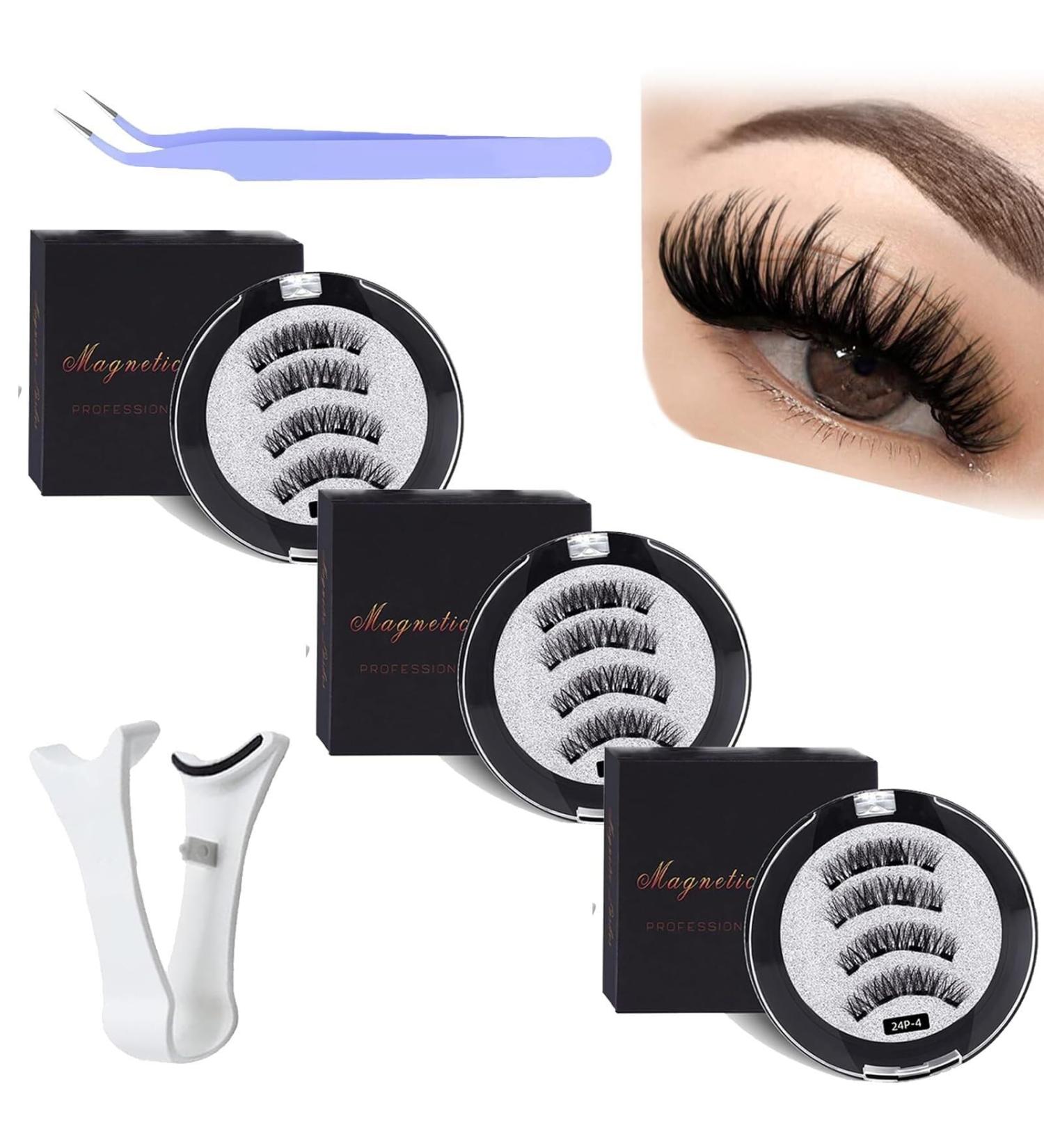 Buy 3D Magnetic Eyelashes - Natural Look No Glue or Liner Required | Wispy Magnetic Lashes with Applicator - Shop Internationally - Buy Online on GoSupps.com