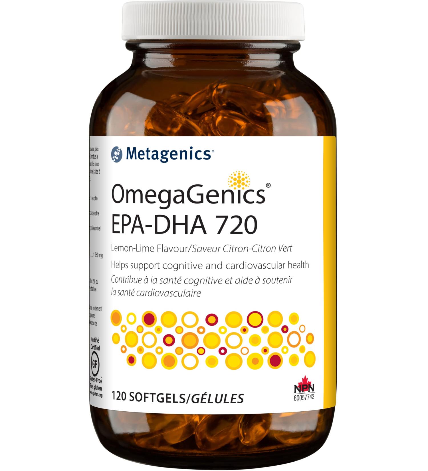 Metagenics OmegaGenics EPA-DHA 720 Fish Oil Supplement - 120 Softgels - Buy Online on GoSupps.com