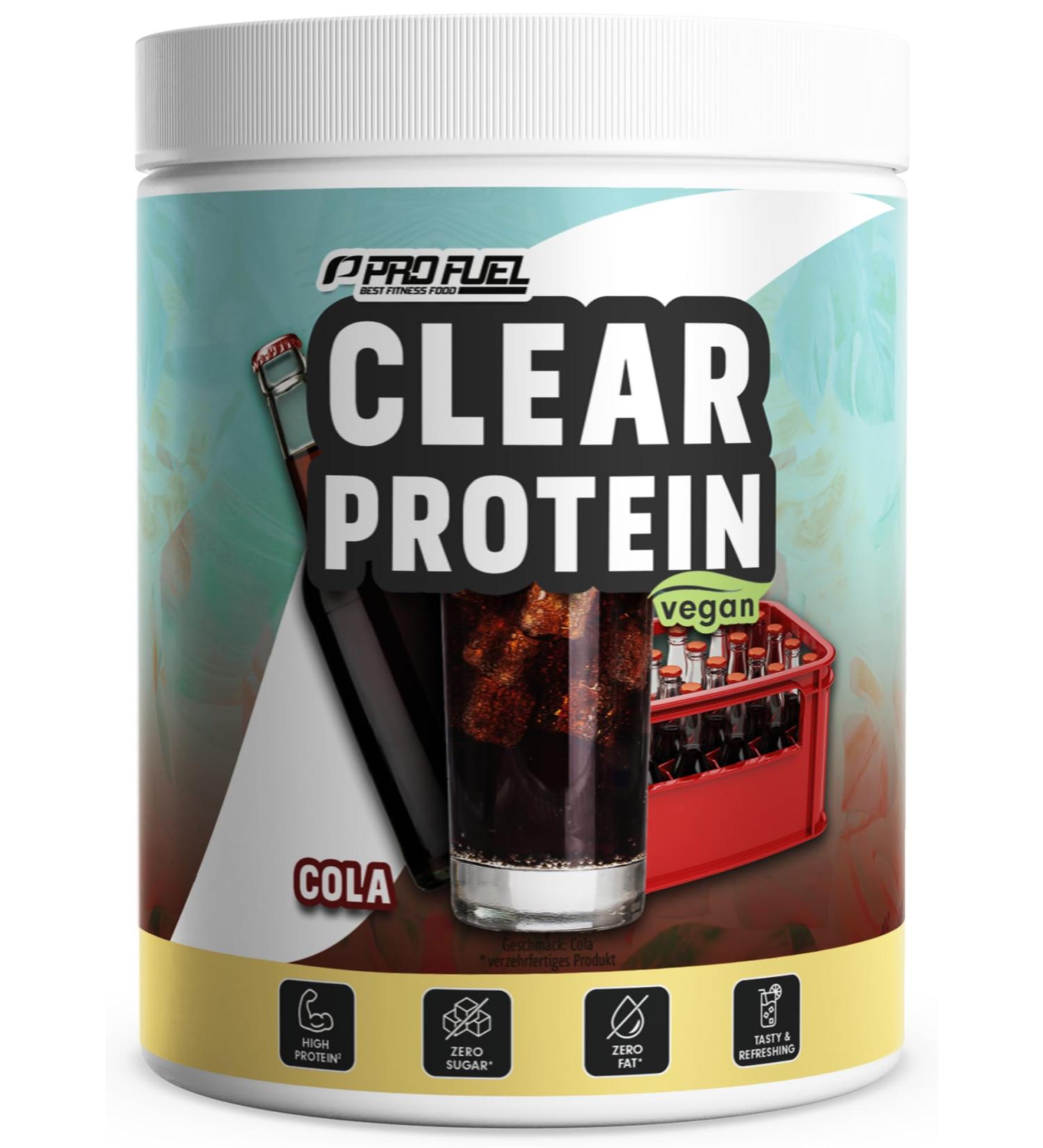 Clear Vegan Protein Drink 360g - Refreshing Cola Flavor | High-Quality Pea Hydrolysate | 56% Protein | Dairy-Free Whey Alternative - Buy Online on GoSupps.com