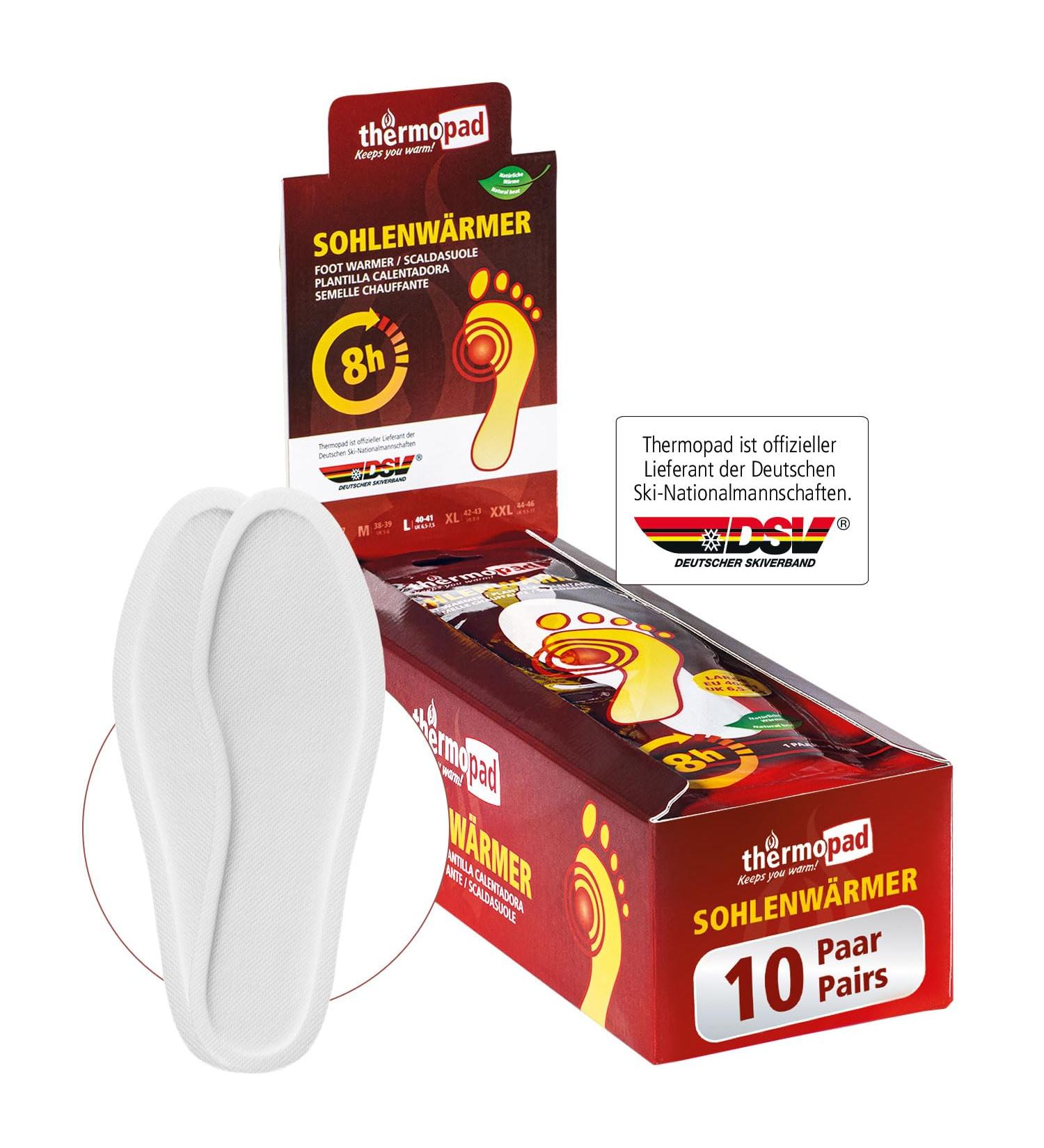 Thermopad Unisex Adult Sole Warmers - Pack of 10 Comfort & Warmth for Sizes L (40-42) | International Shipping - Buy Online on GoSupps.com