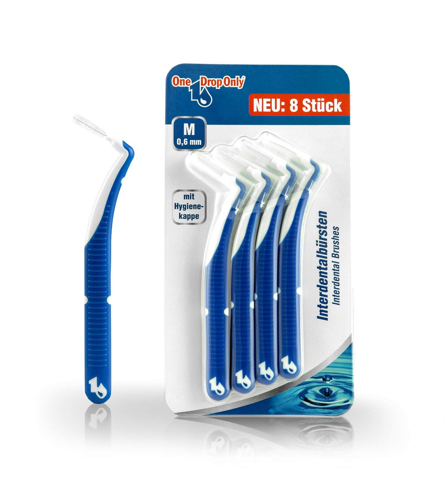 Buy One Drop Only Interdental Brushes - 8 Blister Pack (0.6mm Size M) for Optimal Oral Hygiene - Best Dental Cleaning Solution - Buy Online on GoSupps.com