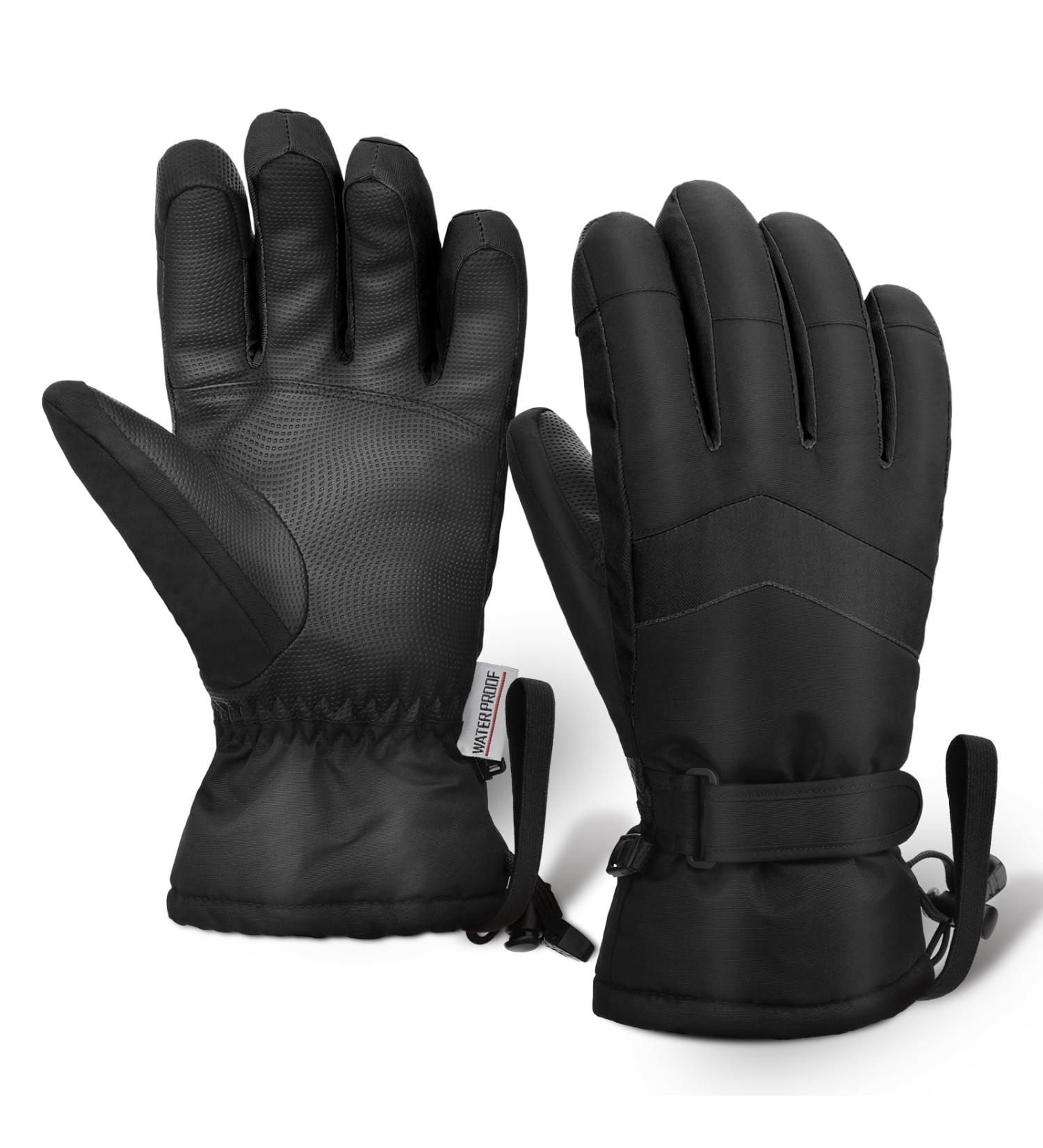 Homord Waterproof Winter Gloves for Men & Women - Touchscreen Ski Gloves for Snow Sports Size L (8-8.5) Black - Buy Online on GoSupps.com