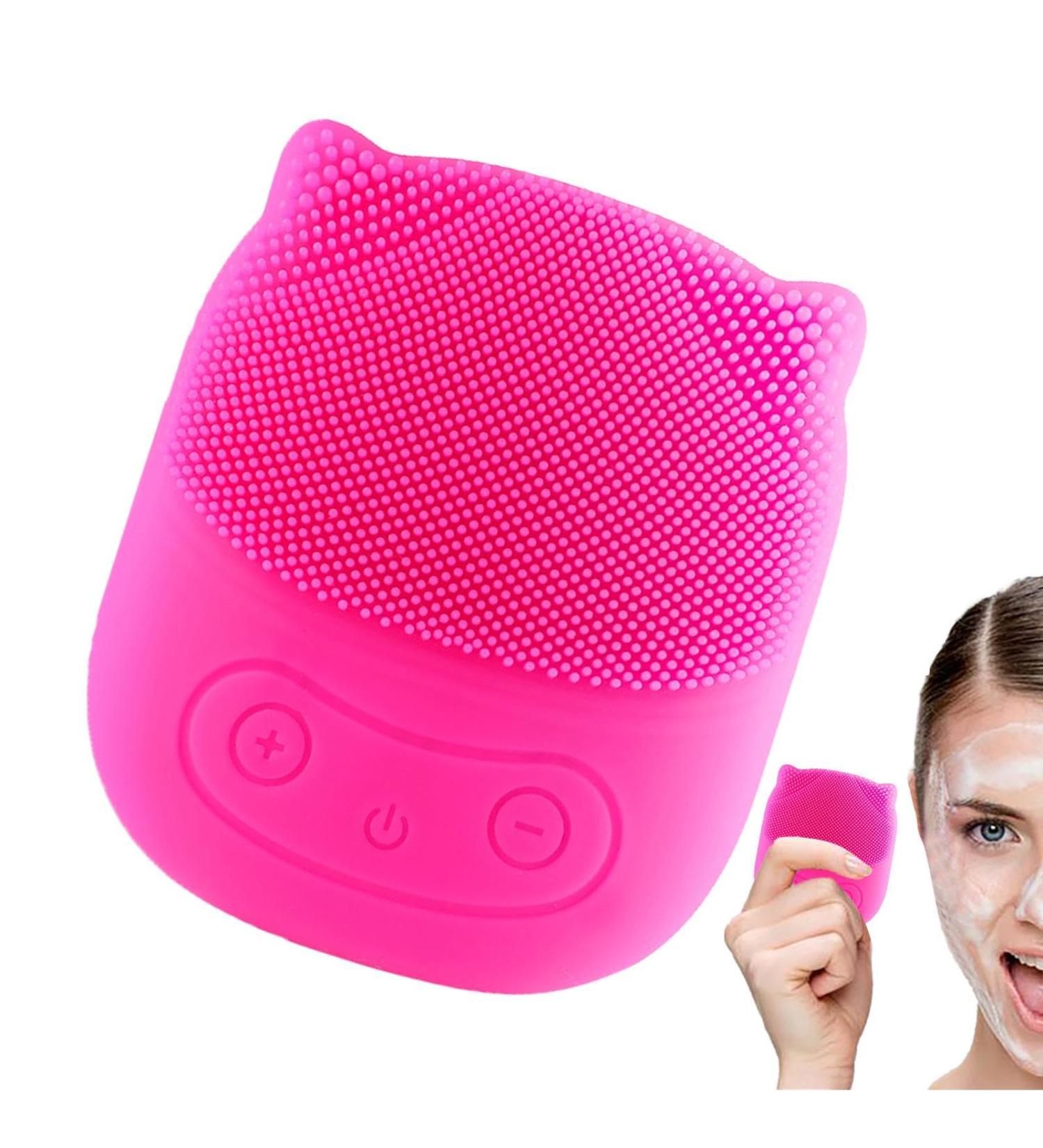 Teksome Face Wash Scrubber | Penguin Shape Electric Face Scrubber Skin Care Face Brushes for Women and Men Waterproof Electric Face Brush for Deep Cleaning Skin Red - Buy Online on GoSupps.com