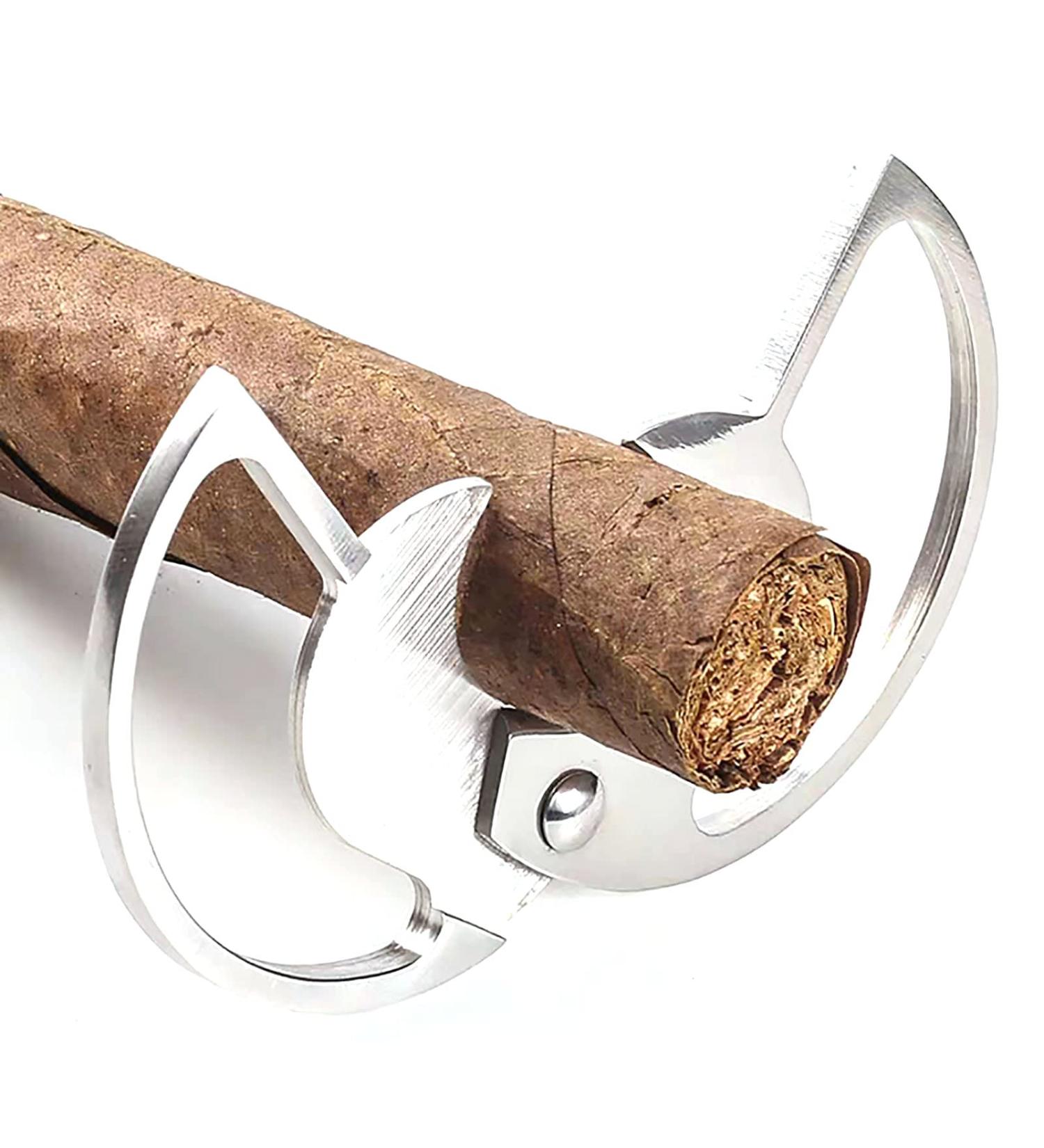 PENNY73 Round Sharp Double-Edged Stainless Steel Cigar Cutter Cigar Scissors Guillotine Pocket Knife Cuban Smoke Accessories Tool - Buy Online on GoSupps.com