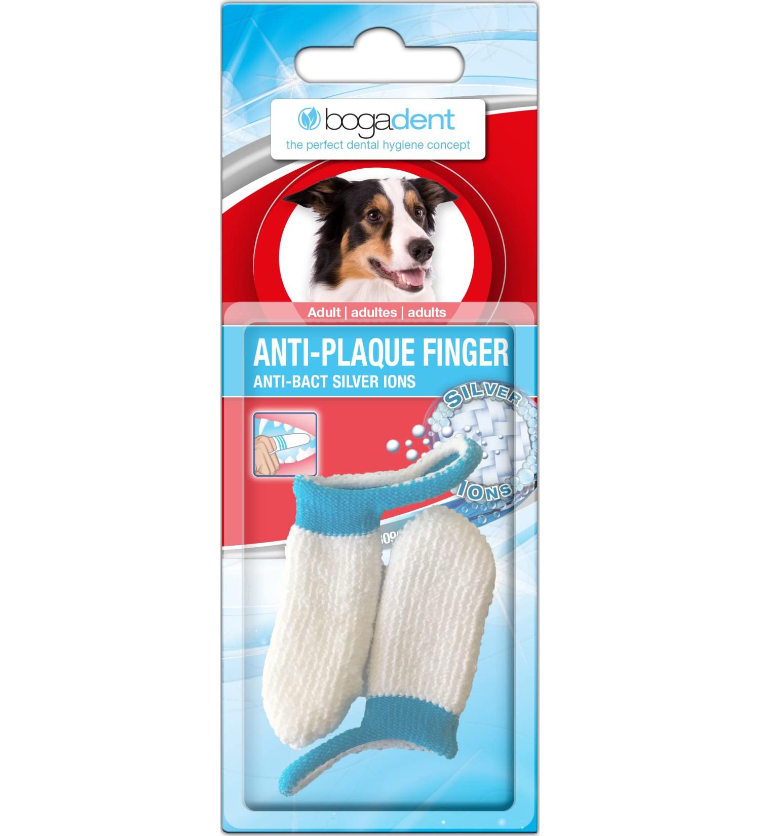 Bogadent Anti-Plaque Fingers for Dogs - 2 Pack | Effective Dental Care for Adult Dogs | International Shipping Available - Buy Online on GoSupps.com