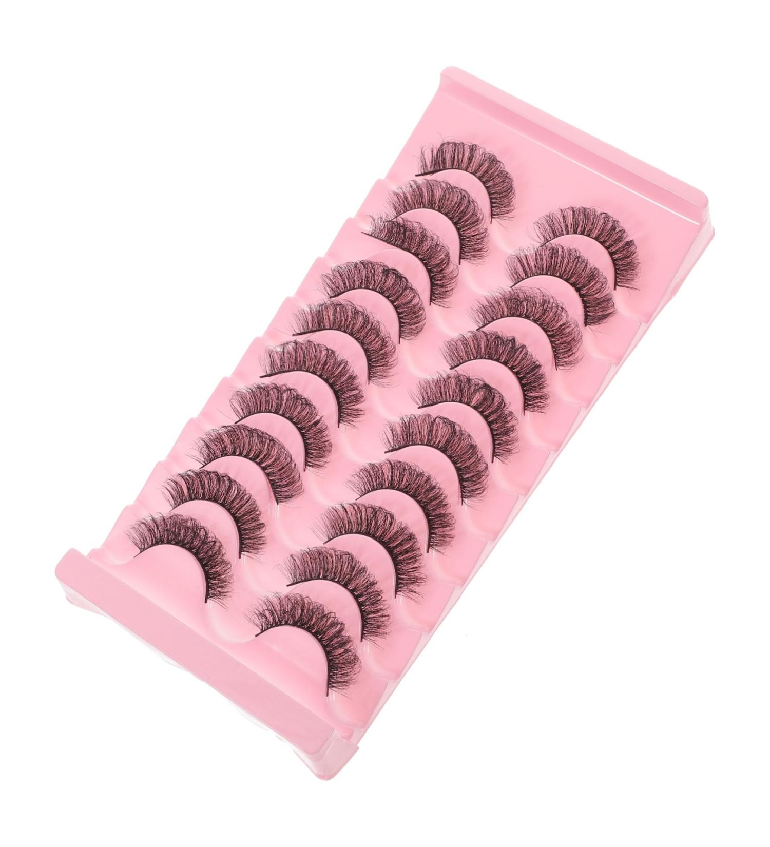 minkissy 10 Pairs False Eyelashes Eyelash Women Natural Eyelashes Self Adhesive Eyelashes Fluffy False Eyelashes Eyelashes False Lashes Natural Curly 7d Imitation Cosmetic - Buy Online on GoSupps.com
