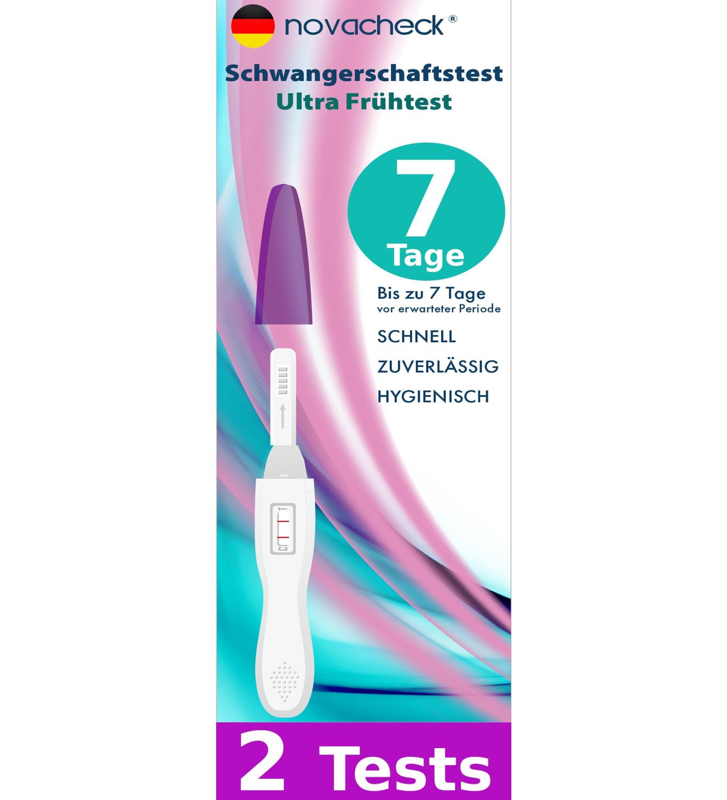 NOVACHECK Ultra Early Pregnancy Test - Set of 2 | Detects 7 Days Sooner | Accurate & Fast Shipping Worldwide - Buy Online on GoSupps.com